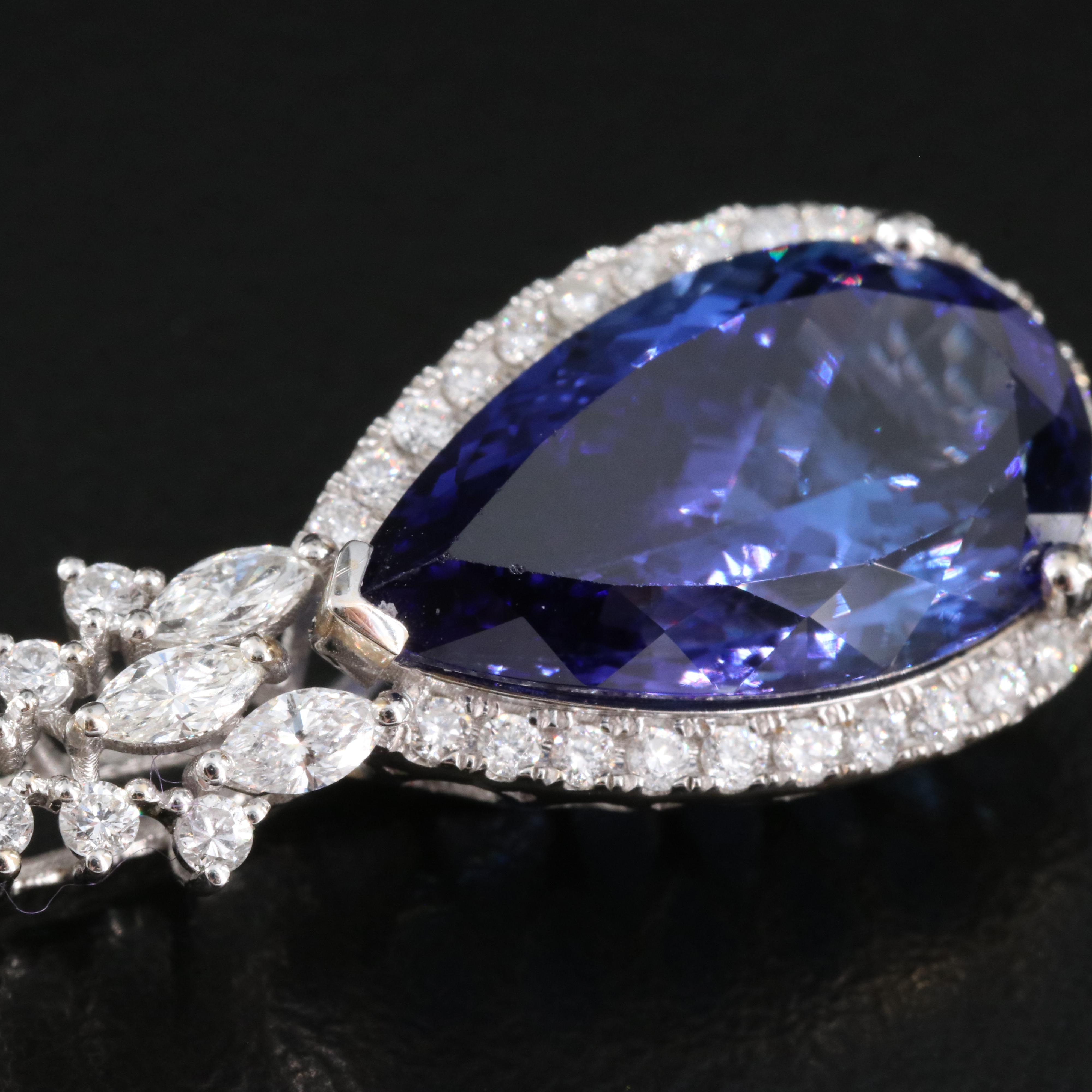 Michael Christoff 18K 8.44 CT Tanzanite and 3.04 CTW Diamond Necklace