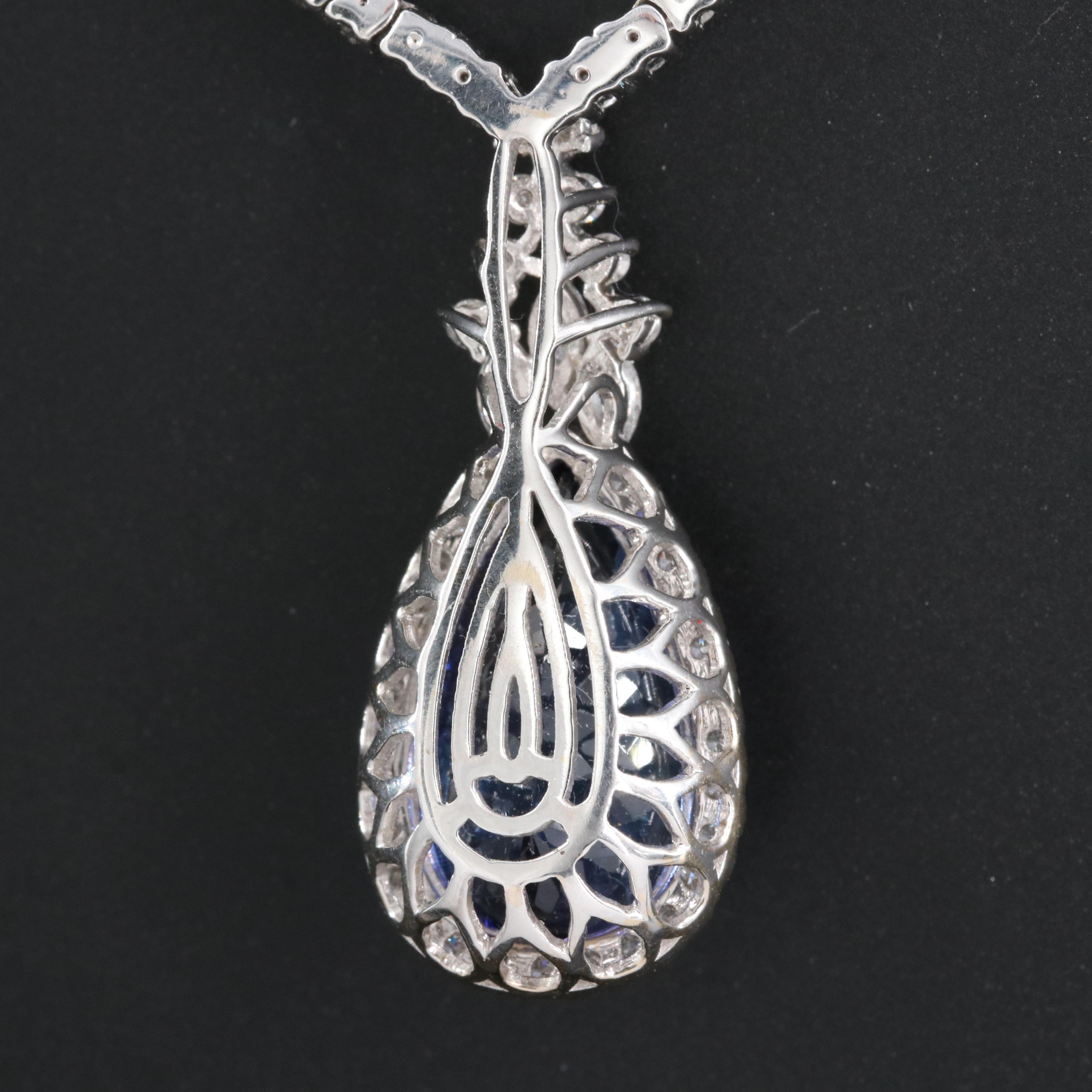 Michael Christoff 18K 8.44 CT Tanzanite and 3.04 CTW Diamond Necklace