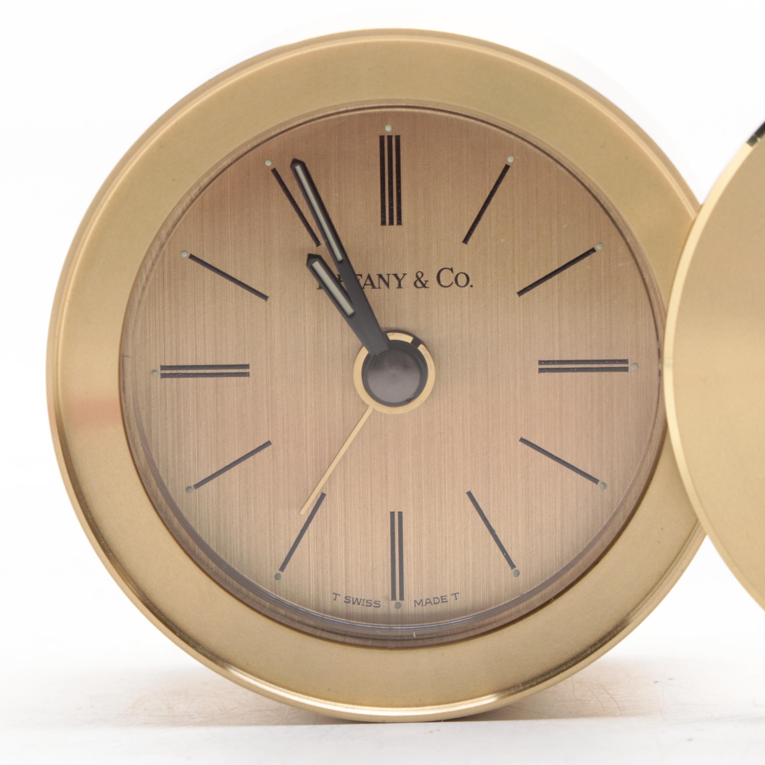 Tiffany & Co. Brass Travel Alarm Clock