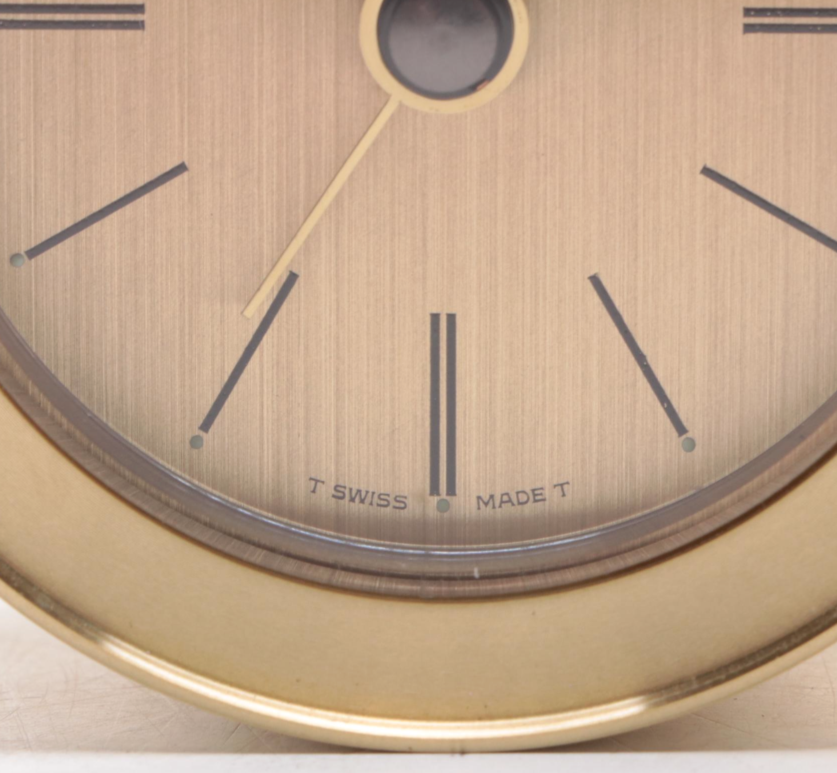 Tiffany & Co. Brass Travel Alarm Clock