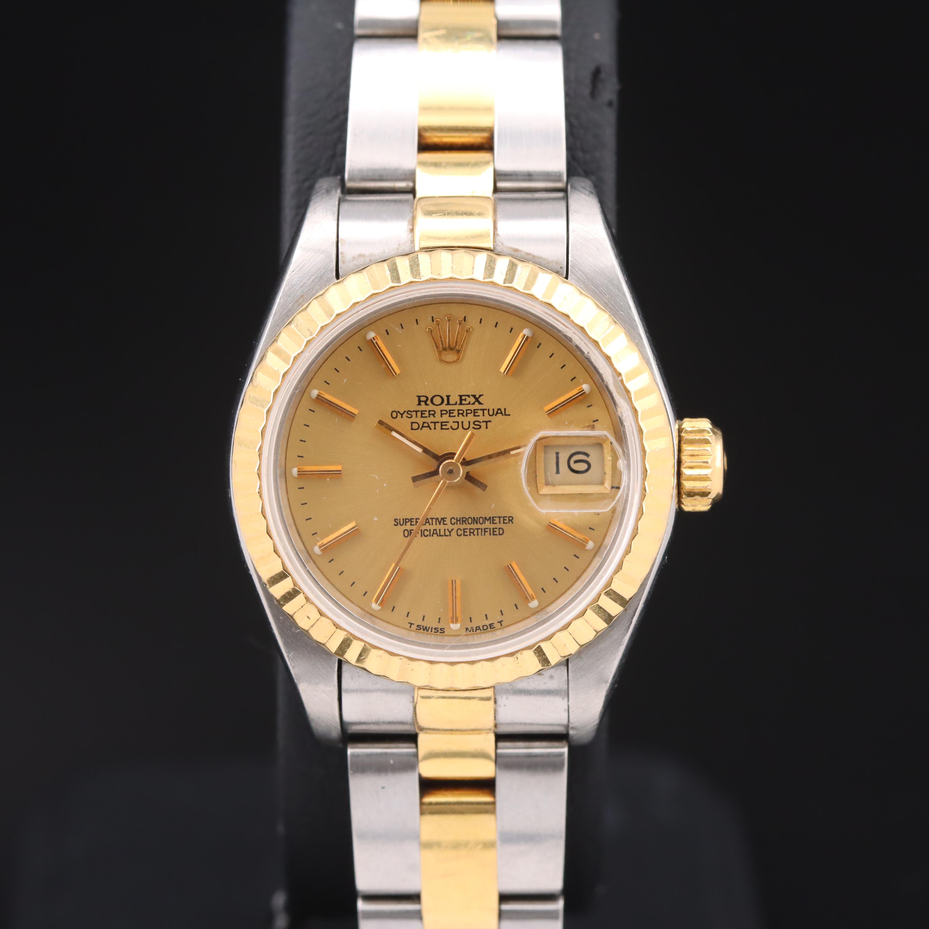 1991 Rolex Datejust 18K and Stainless Steel Automatic Watch