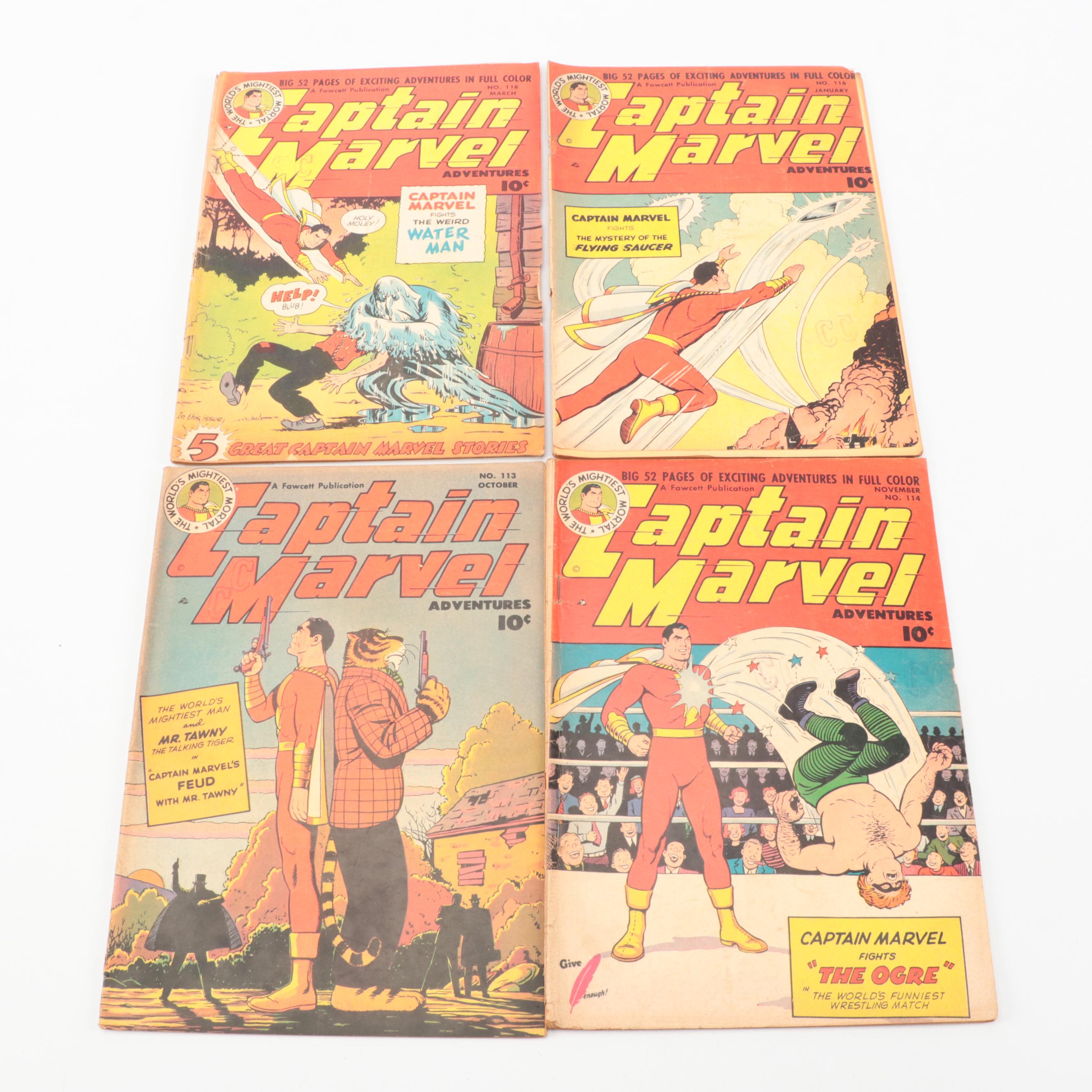 Golden Age Captain Marvel Adventures Fawcett Publications Comic Books