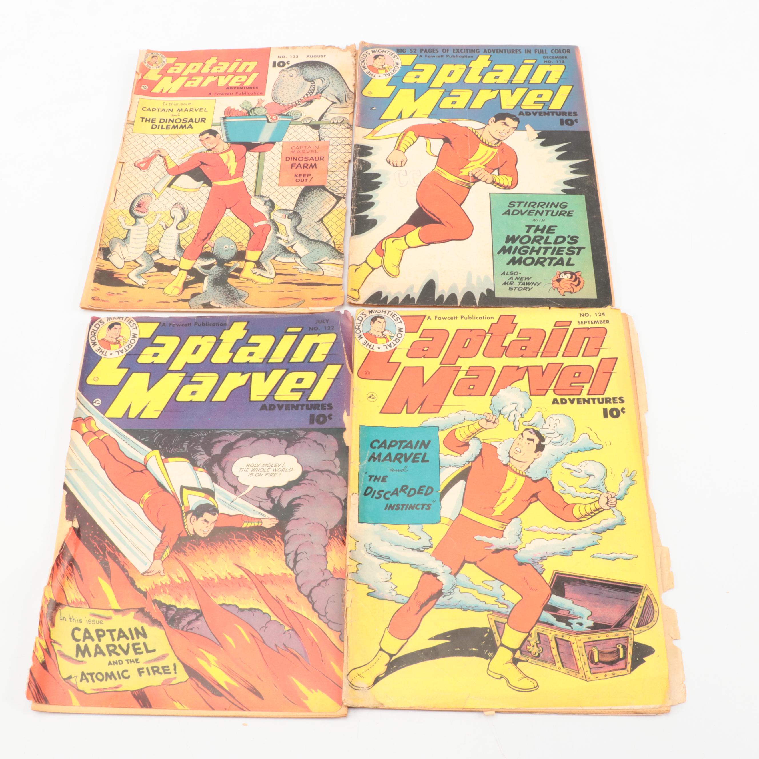 Golden Age Captain Marvel Adventures Fawcett Publications Comic Books