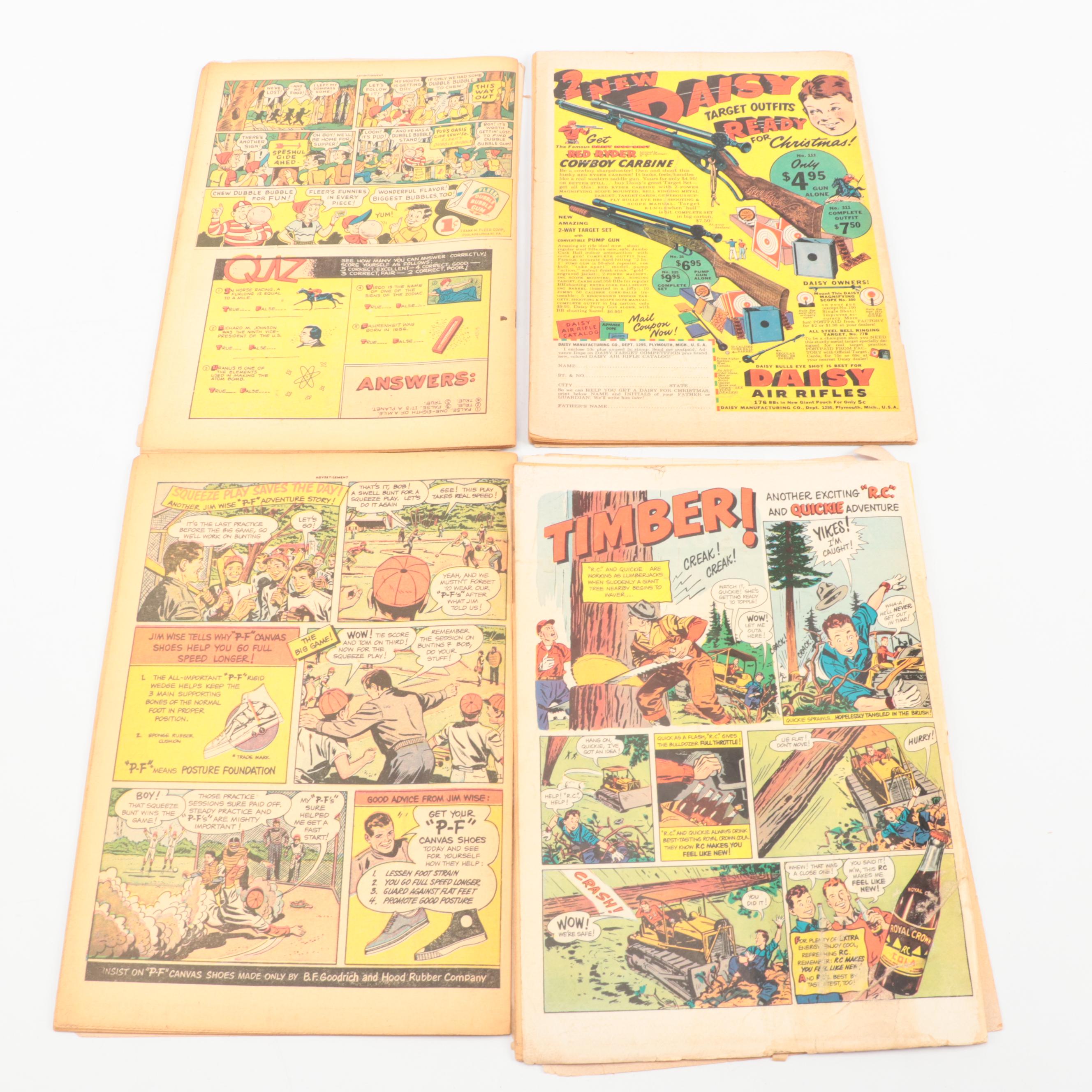 Golden Age Captain Marvel Adventures Fawcett Publications Comic Books