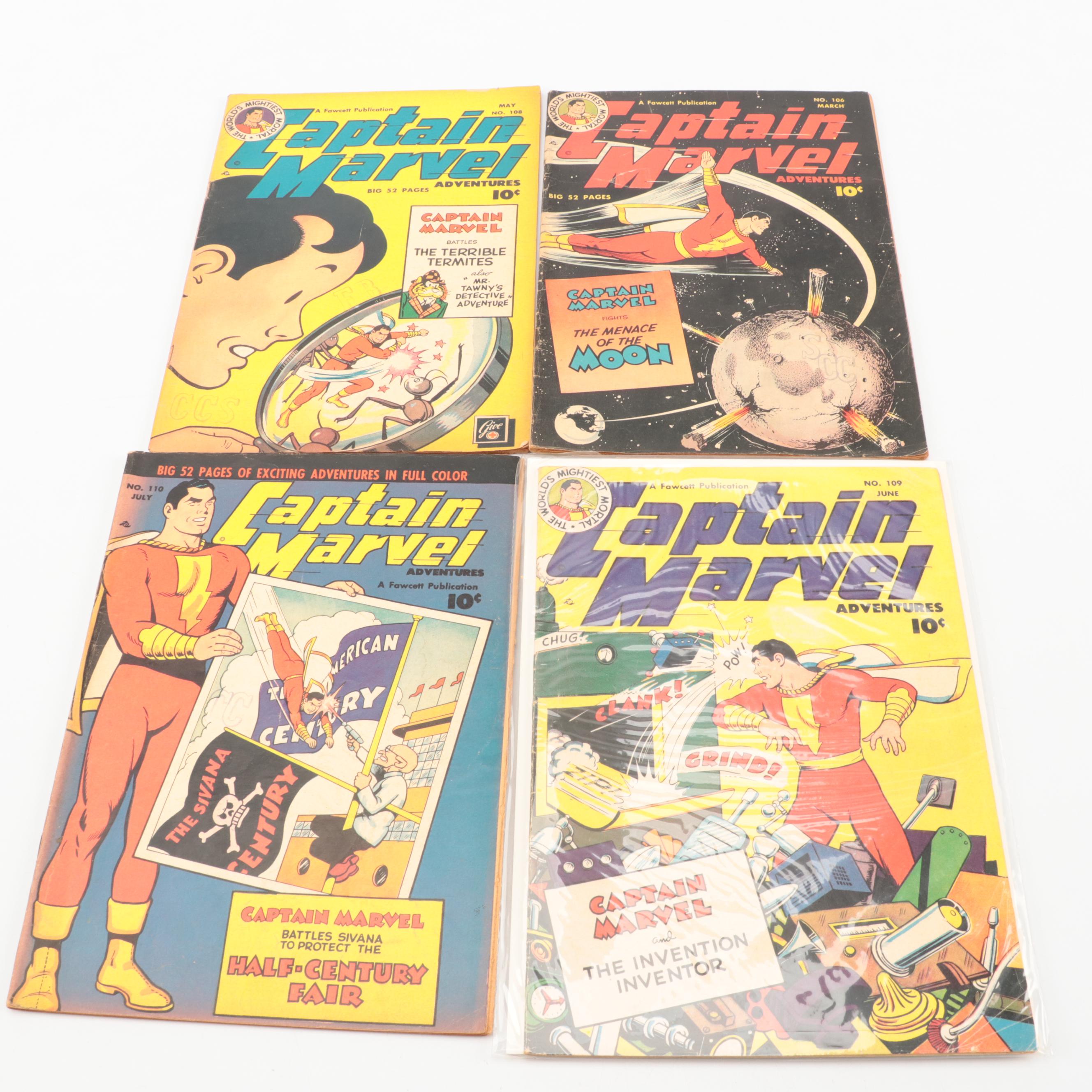 Golden Age Captain Marvel Adventures Fawcett Publications Comic Books