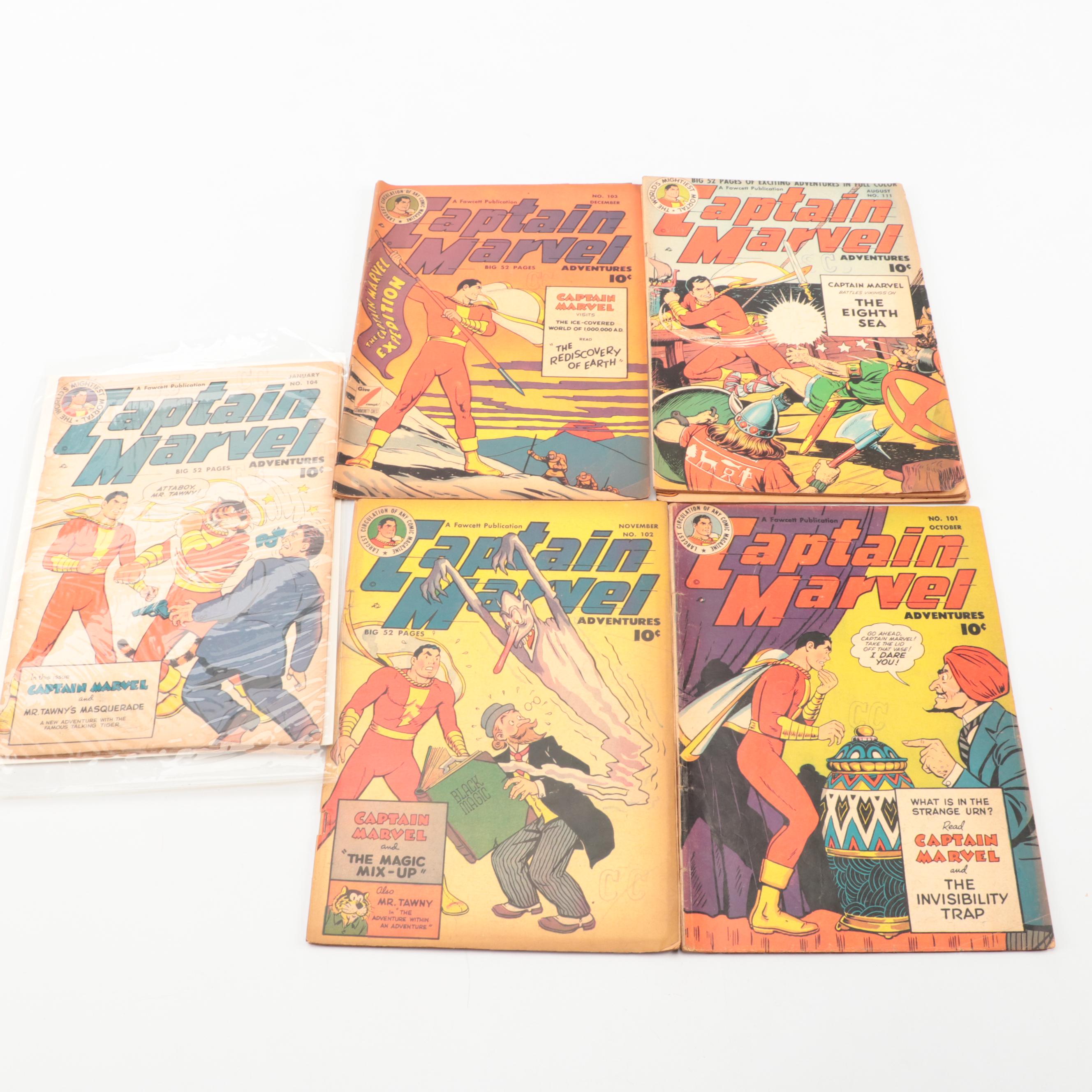 Golden Age Captain Marvel Adventures Fawcett Publications Comic Books