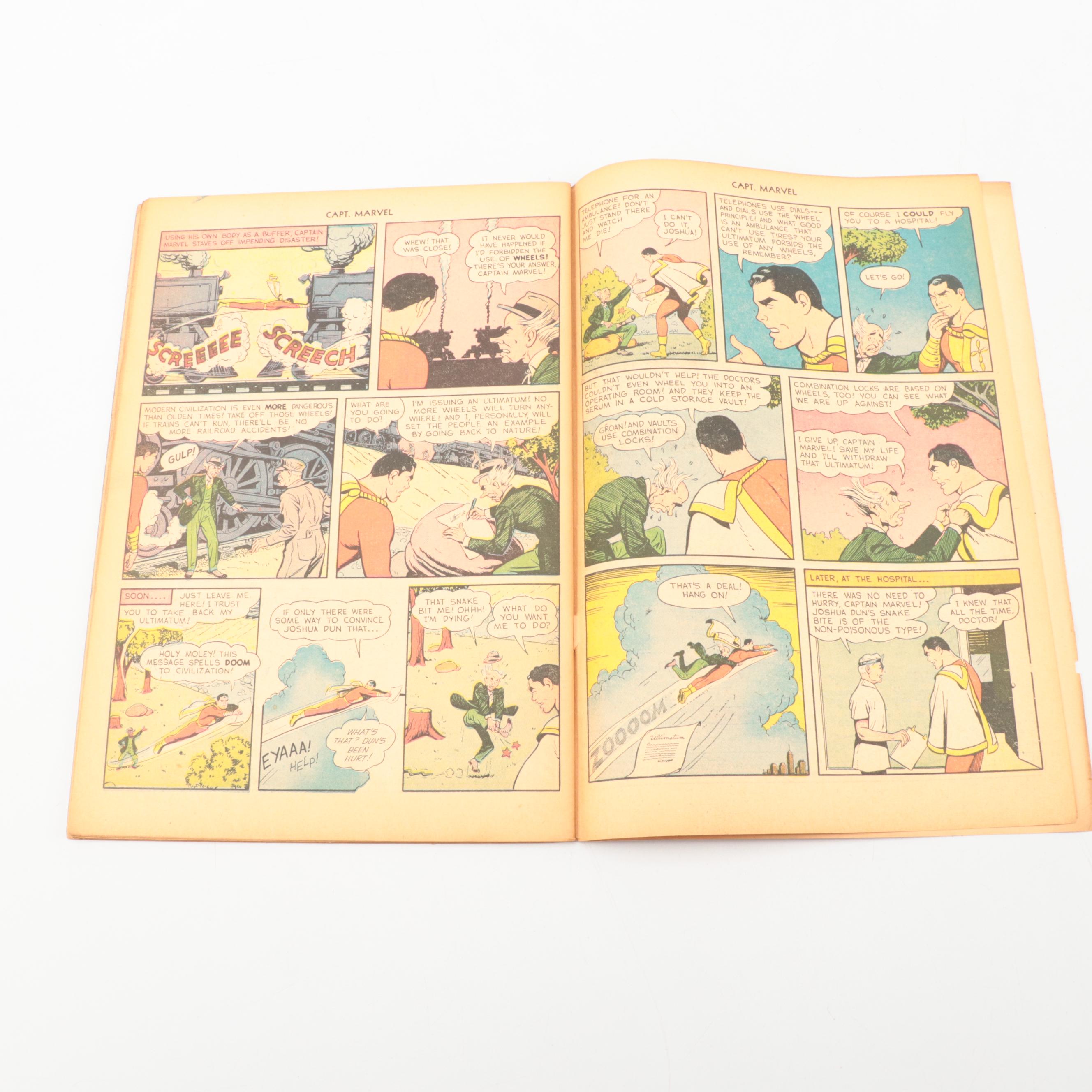 Golden Age Captain Marvel Adventures Fawcett Publications Comic Books