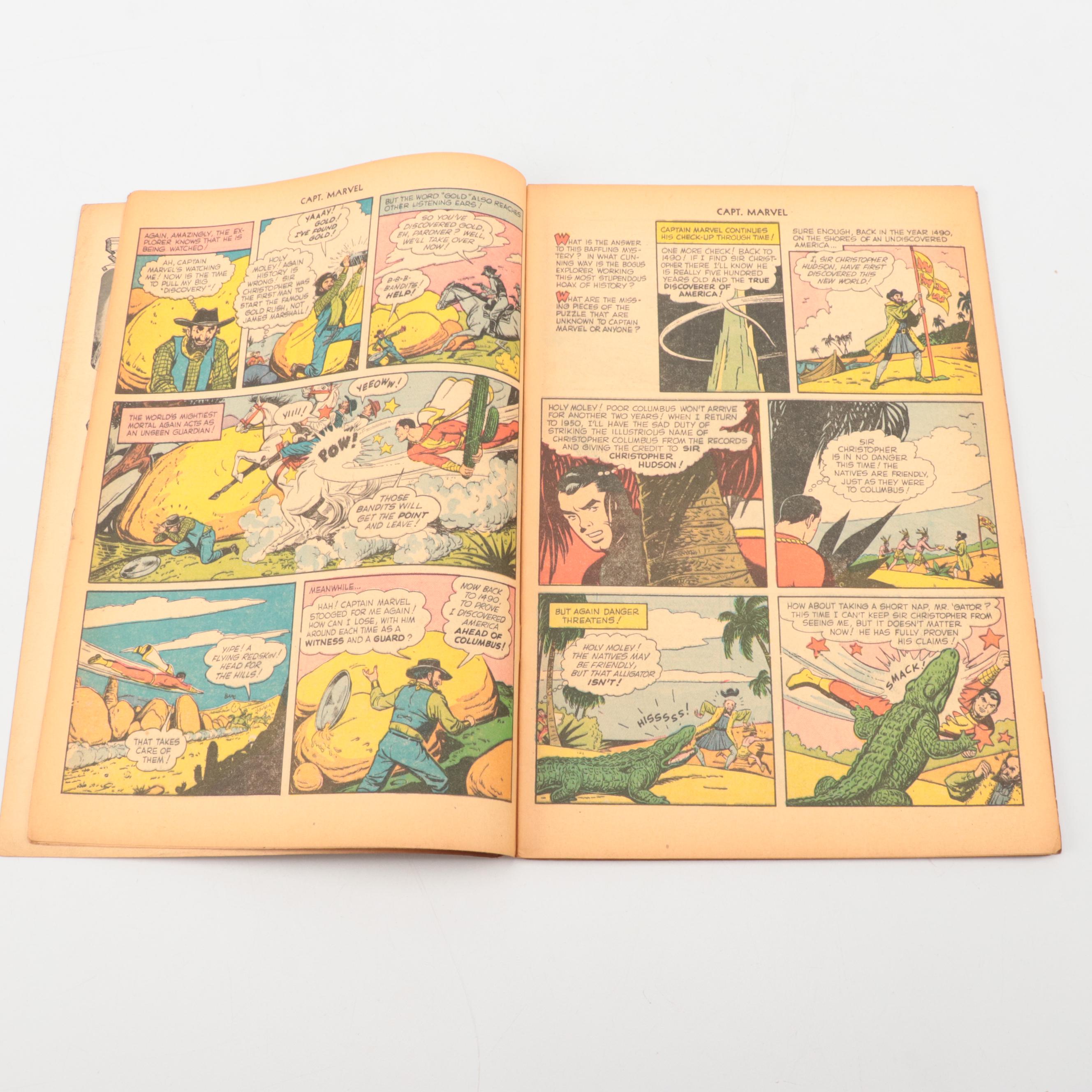 Golden Age Captain Marvel Adventures Fawcett Publications Comic Books