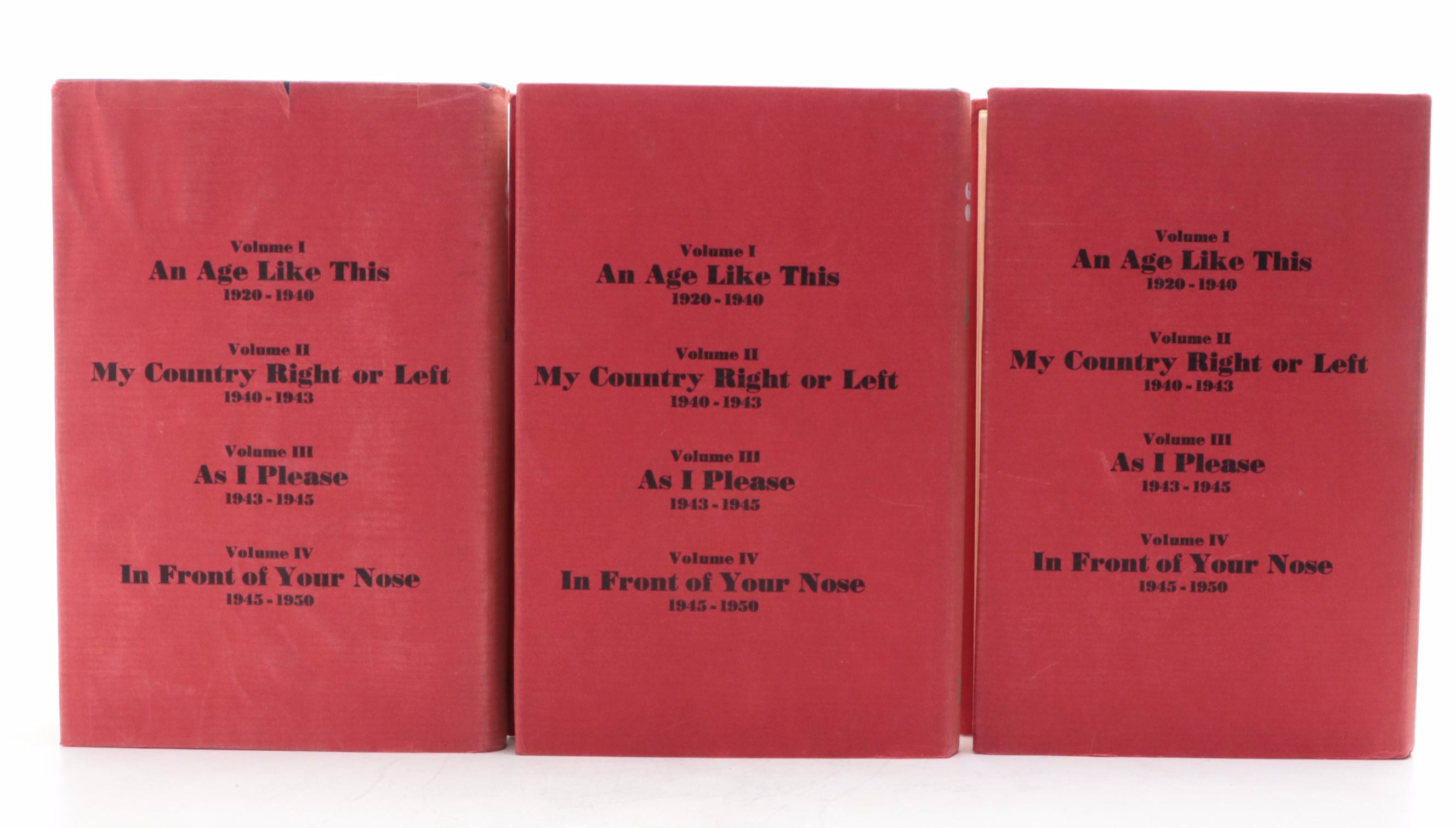 "George Orwell" Partial Volume Set Edited by Sonia Orwell, 1969