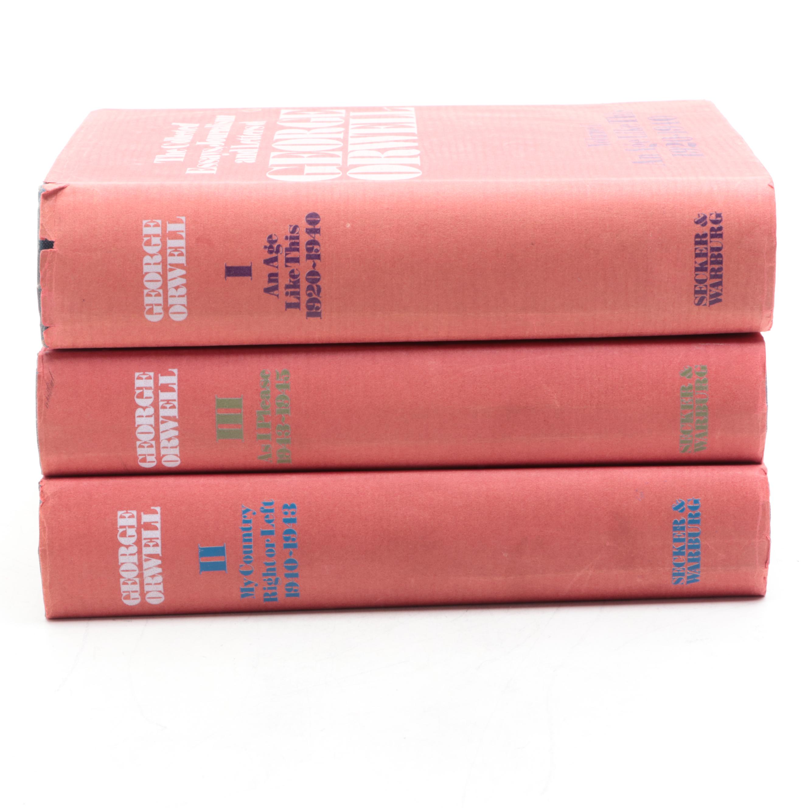 "George Orwell" Partial Volume Set Edited by Sonia Orwell, 1969