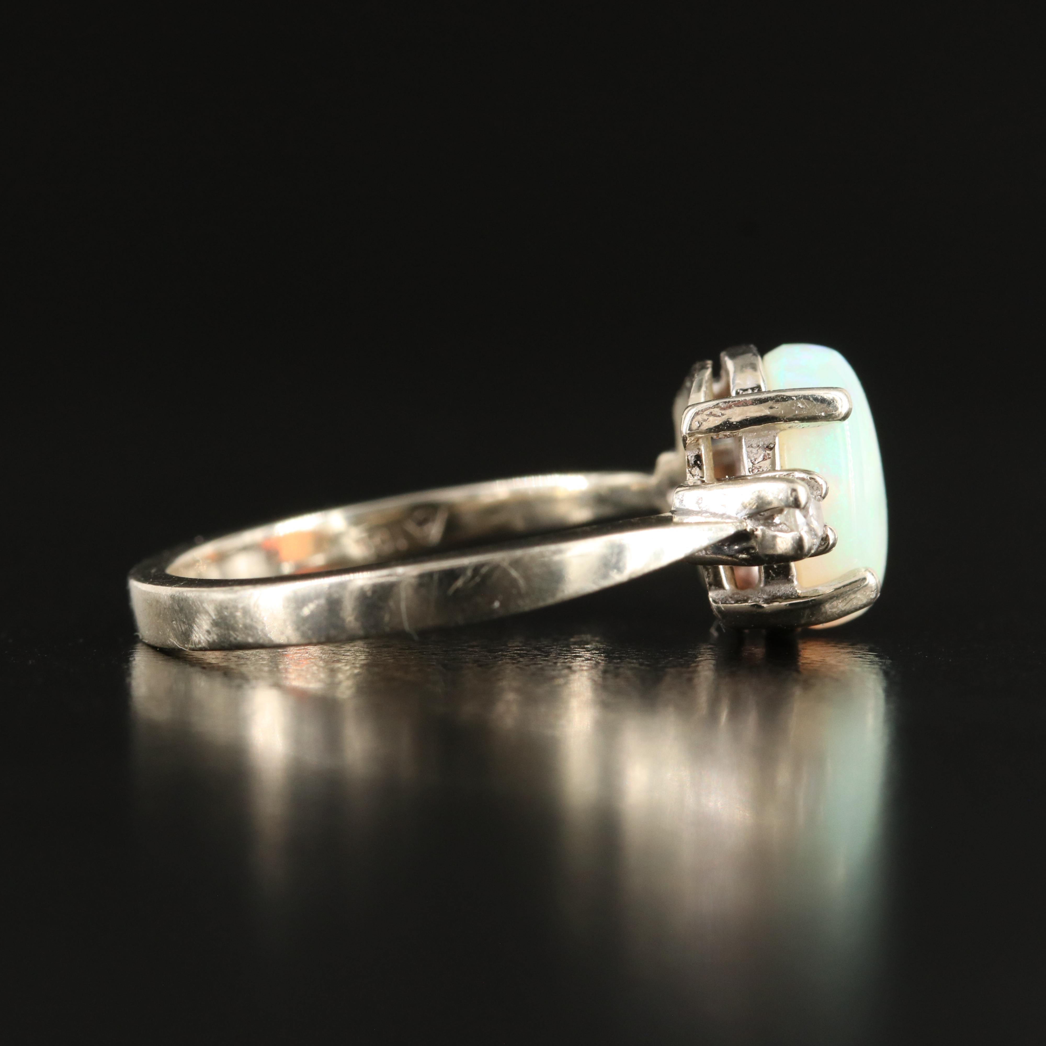 10K Opal and Diamond Ring