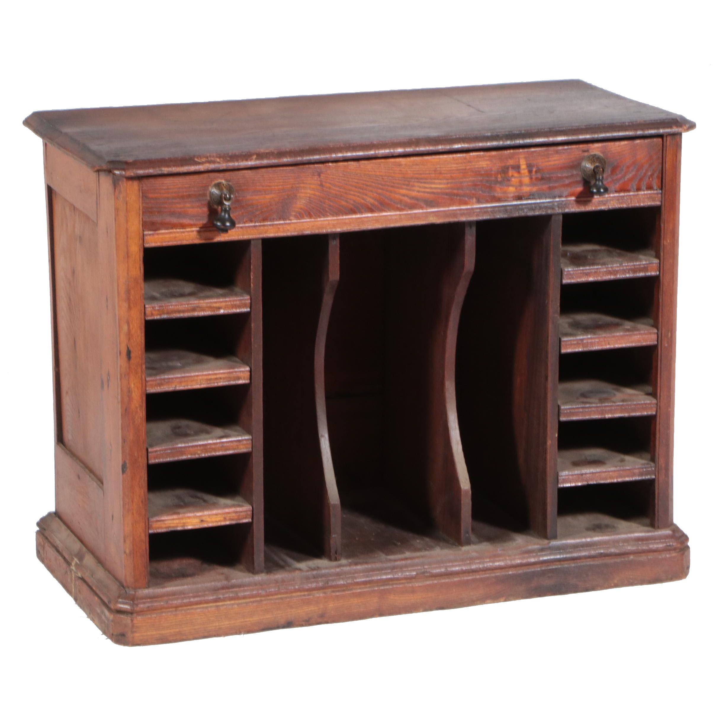 Clark's O.N.T. Ash General Store Countertop Display Cabinet, circa 1900