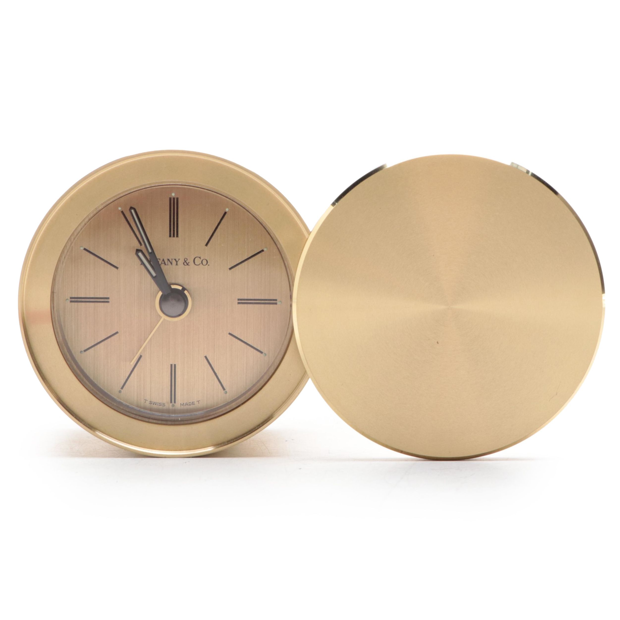 Tiffany & Co. Brass Travel Alarm Clock