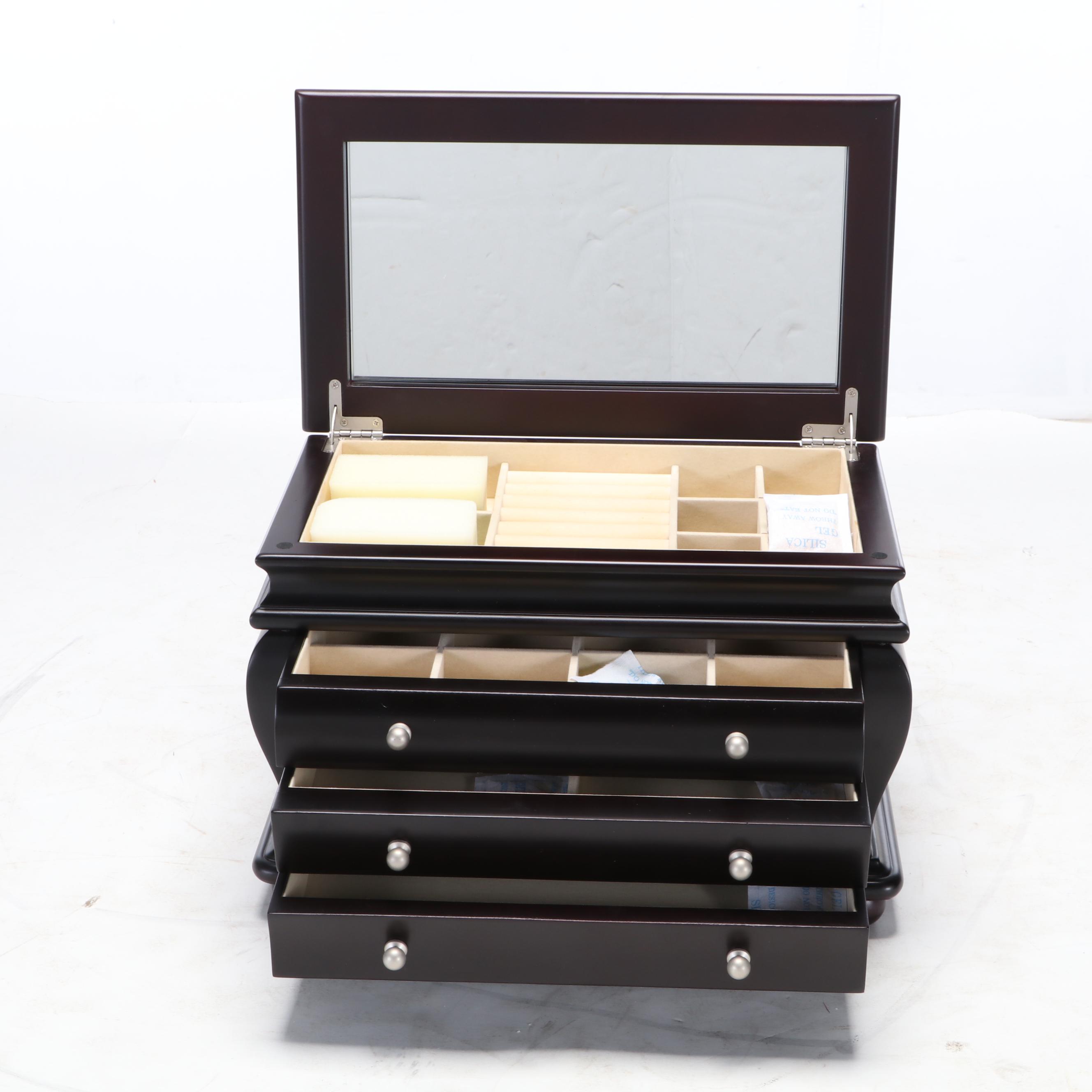 Things Remembered Three-Drawer Wooden Jewelry Box