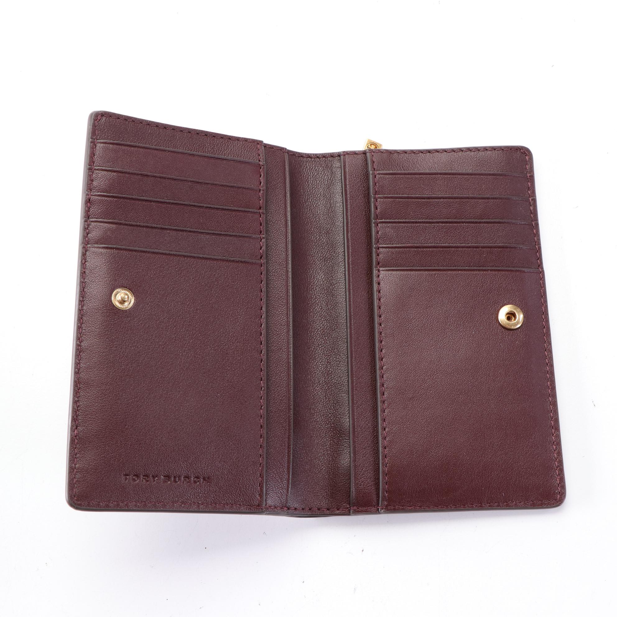 Tory Burch Blake Wallet in Croc-Embossed Leather with Box