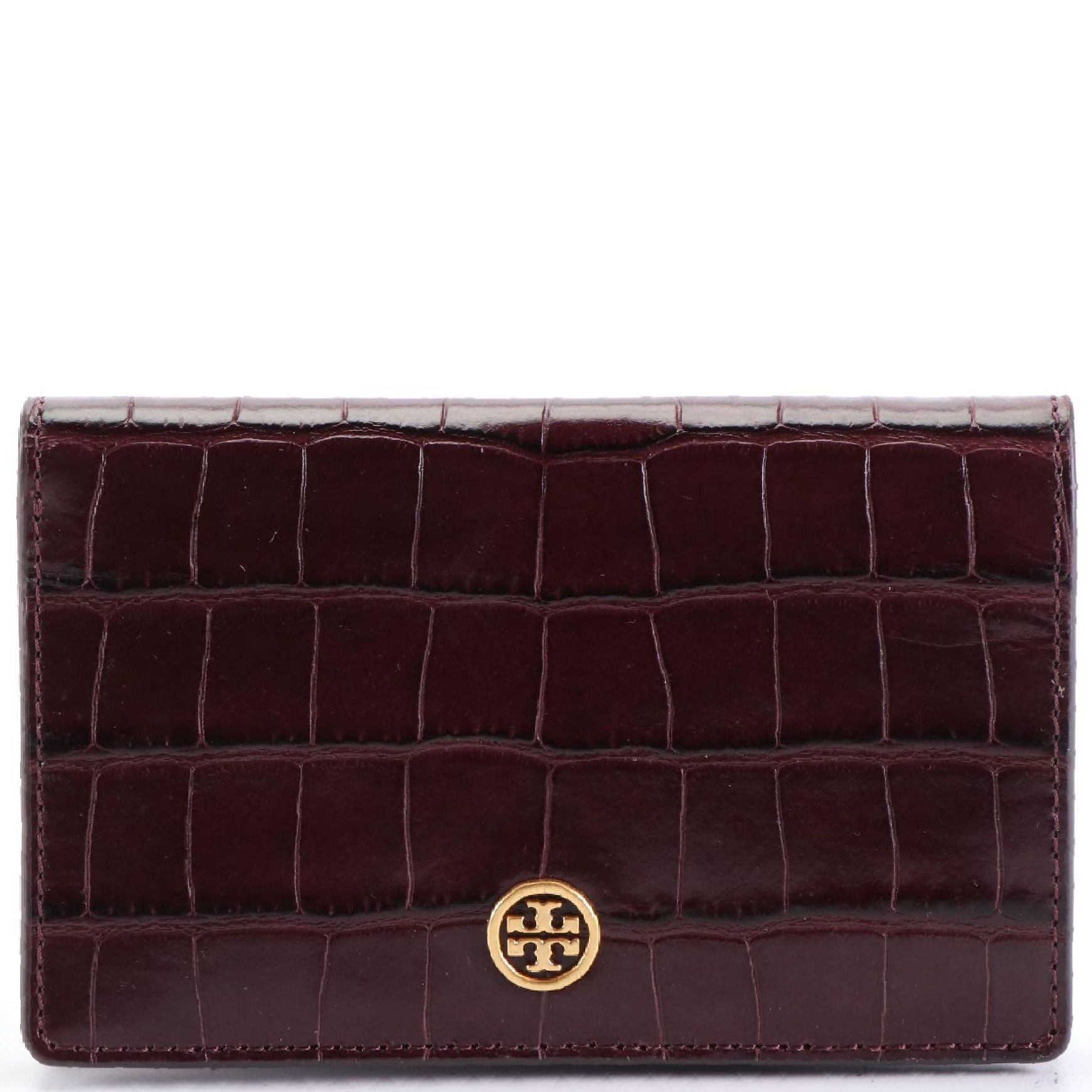 Tory Burch Blake Wallet in Croc-Embossed Leather with Box