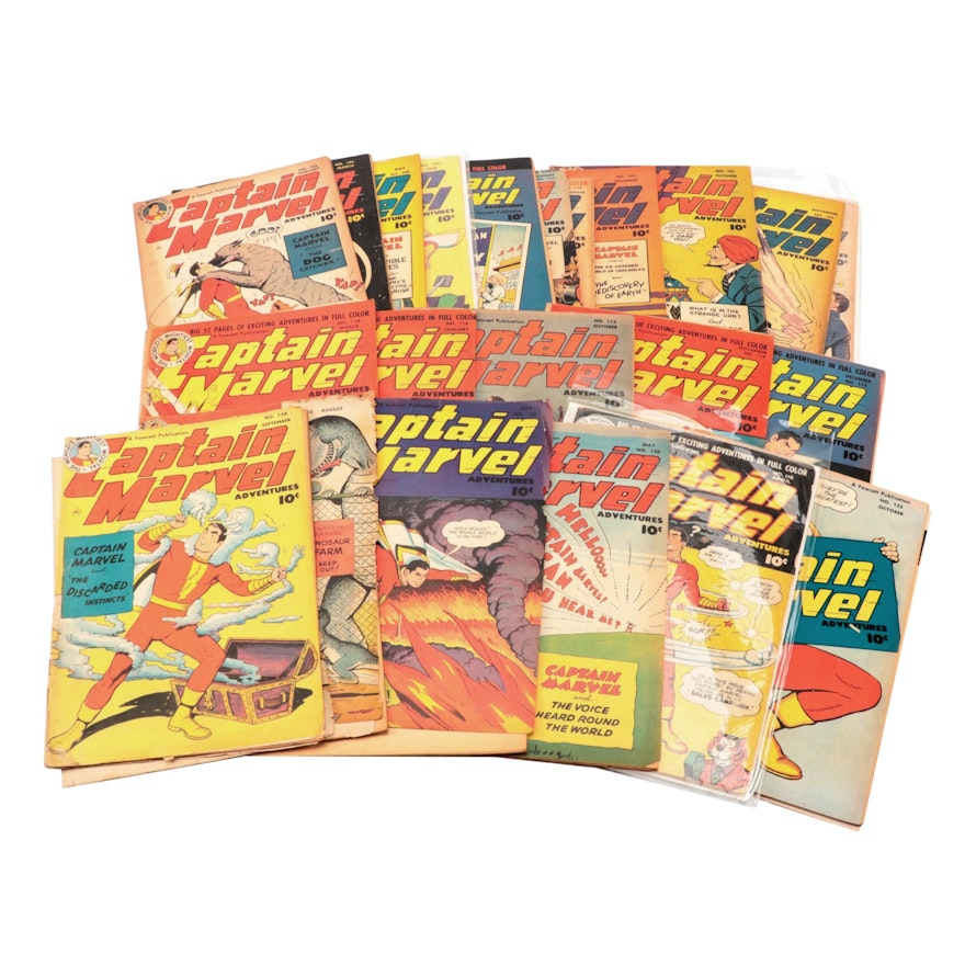 Golden Age Captain Marvel Adventures Fawcett Publications Comic Books