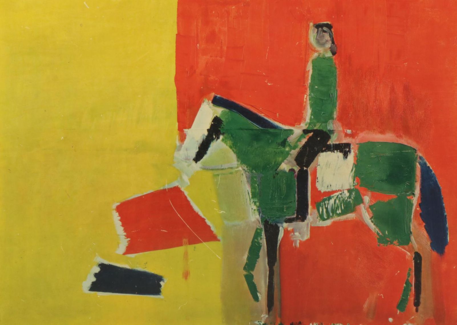Collotype After Nicolas de Staël "Figure on Horseback," Circa 1969
