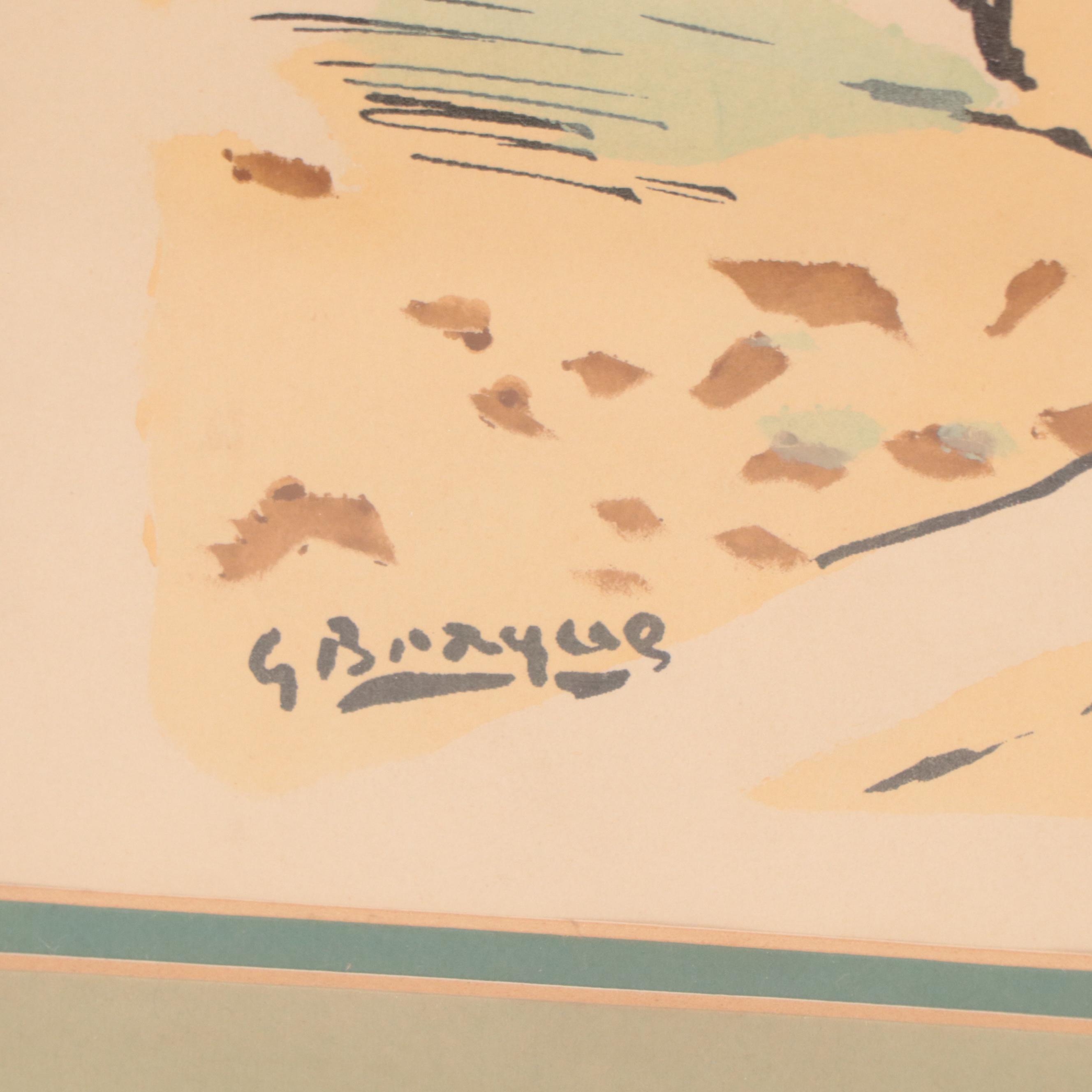 Color Lithograph After Georges Braque "La Barque de Pêche"