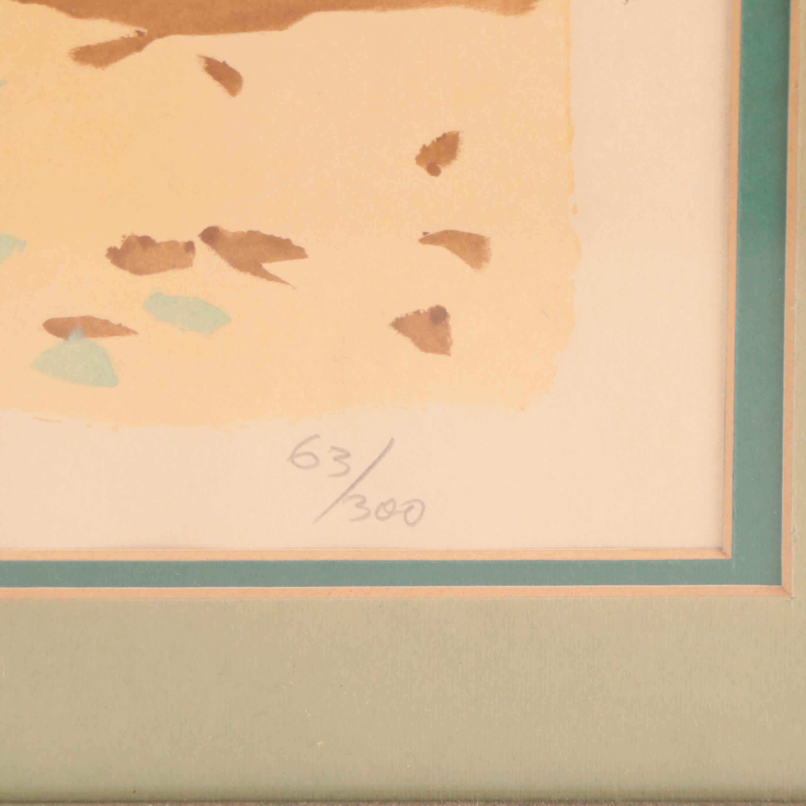 Color Lithograph After Georges Braque "La Barque de Pêche"