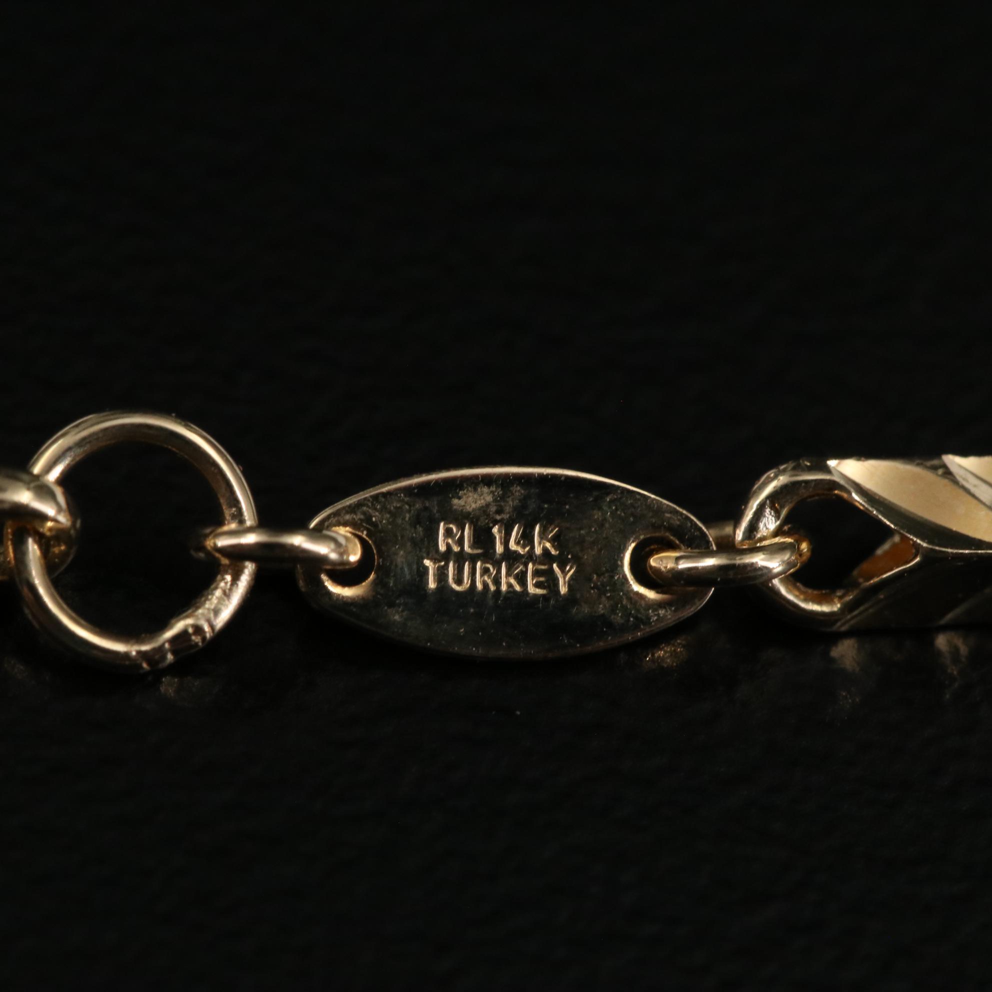 14K Tri-Color Baht Chain Necklace