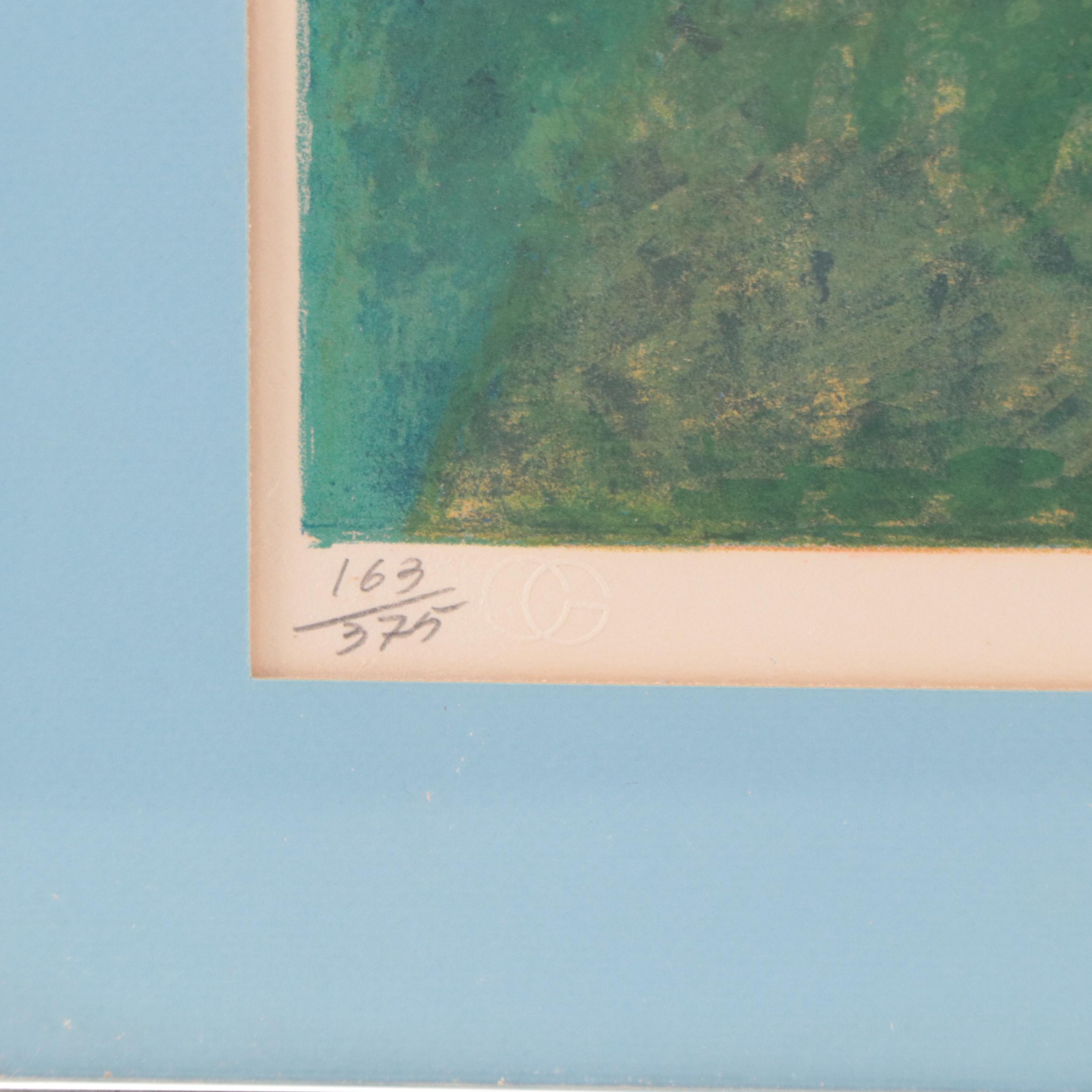 Angelina Lavernia Floral Still Life Color Lithographs, Mid-20th Century