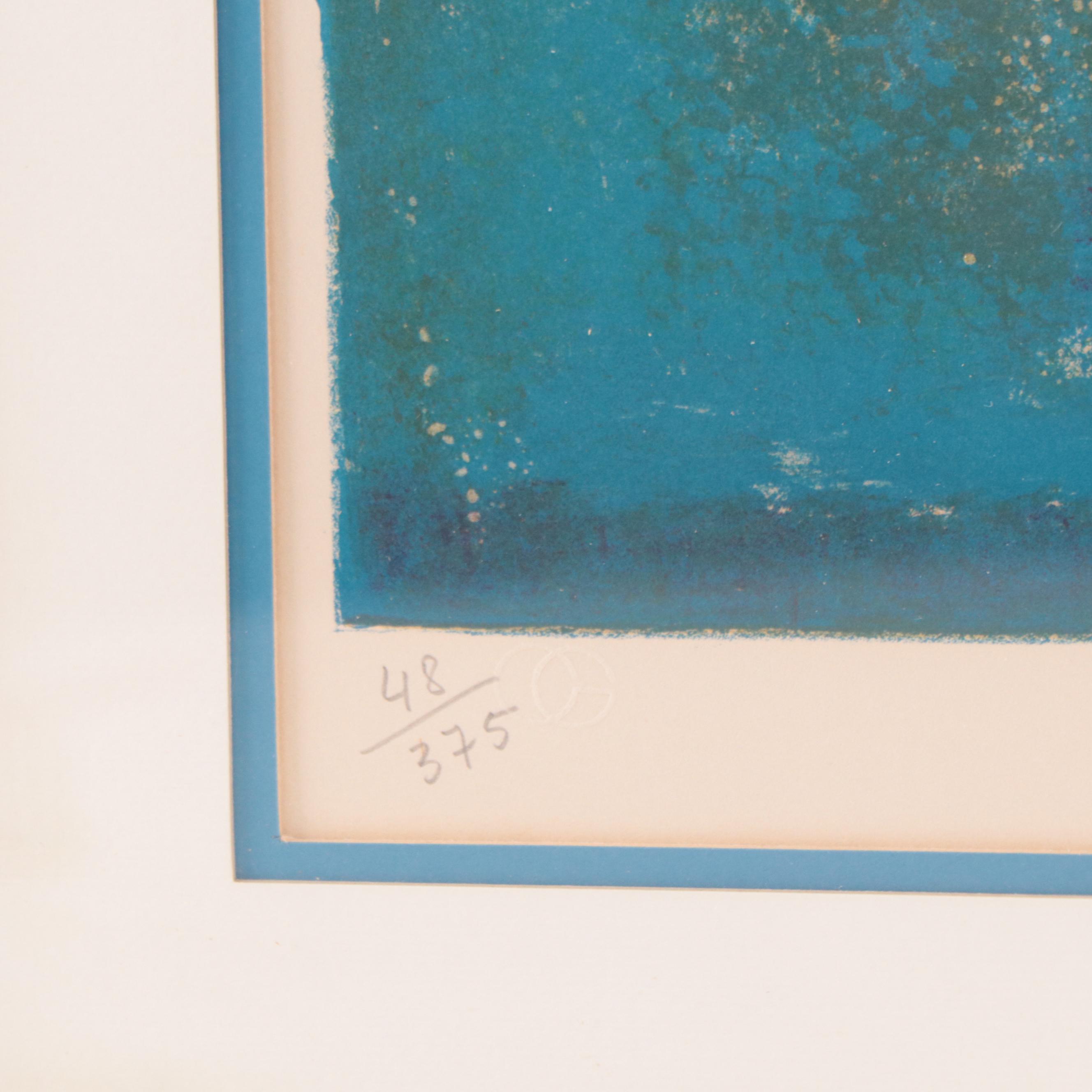 Angelina Lavernia Floral Still Life Color Lithographs, Mid-20th Century