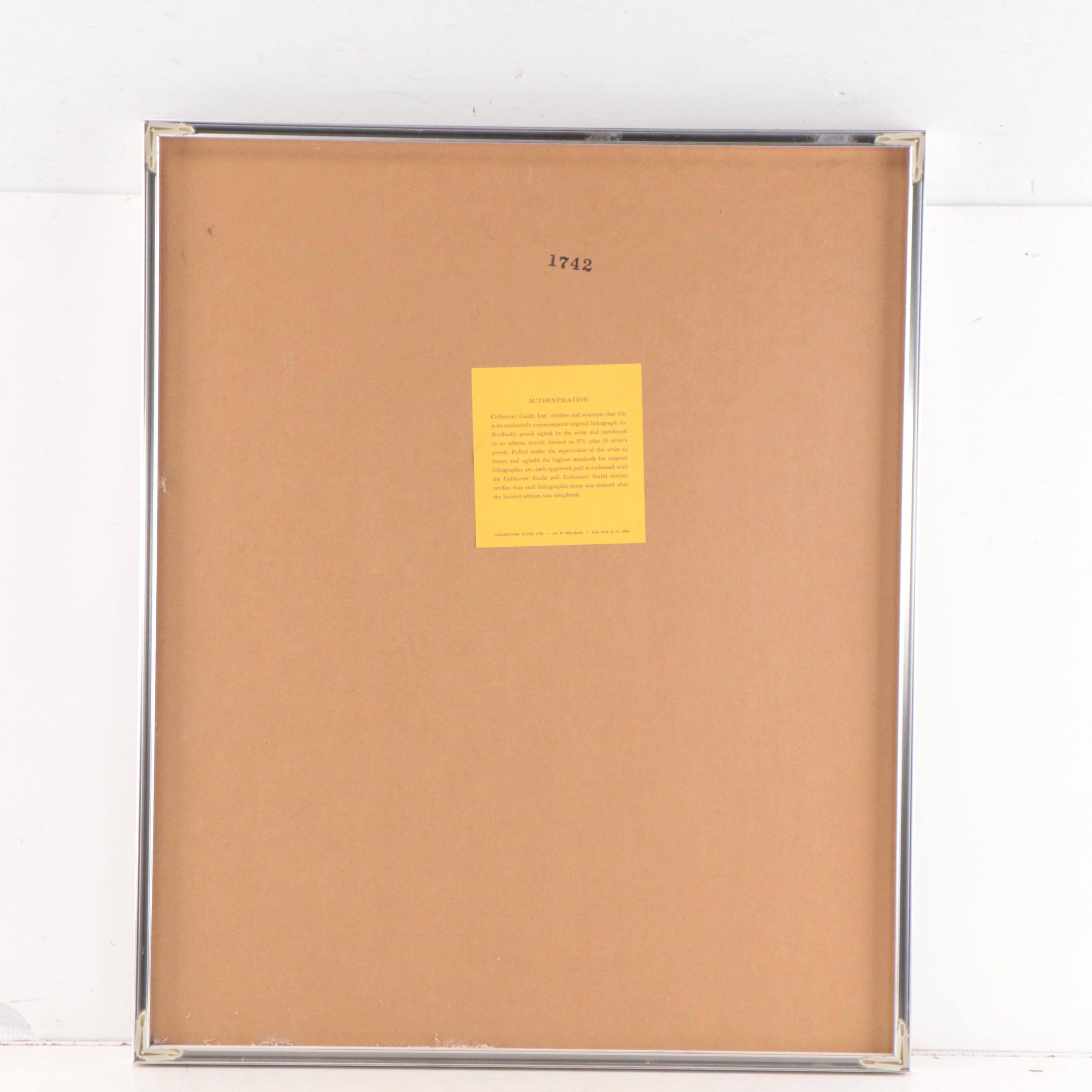 Angelina Lavernia Floral Still Life Color Lithographs, Mid-20th Century