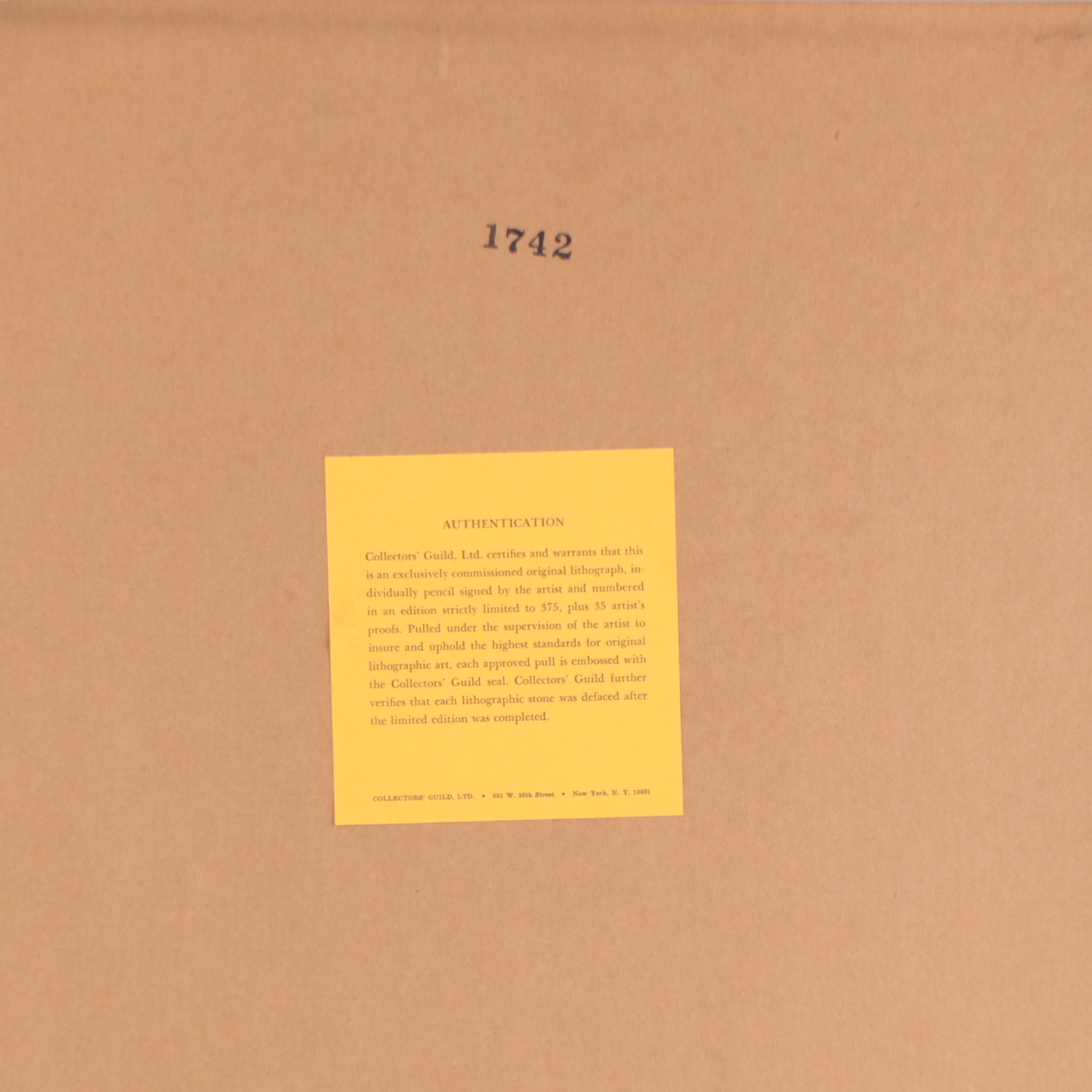 Angelina Lavernia Floral Still Life Color Lithographs, Mid-20th Century