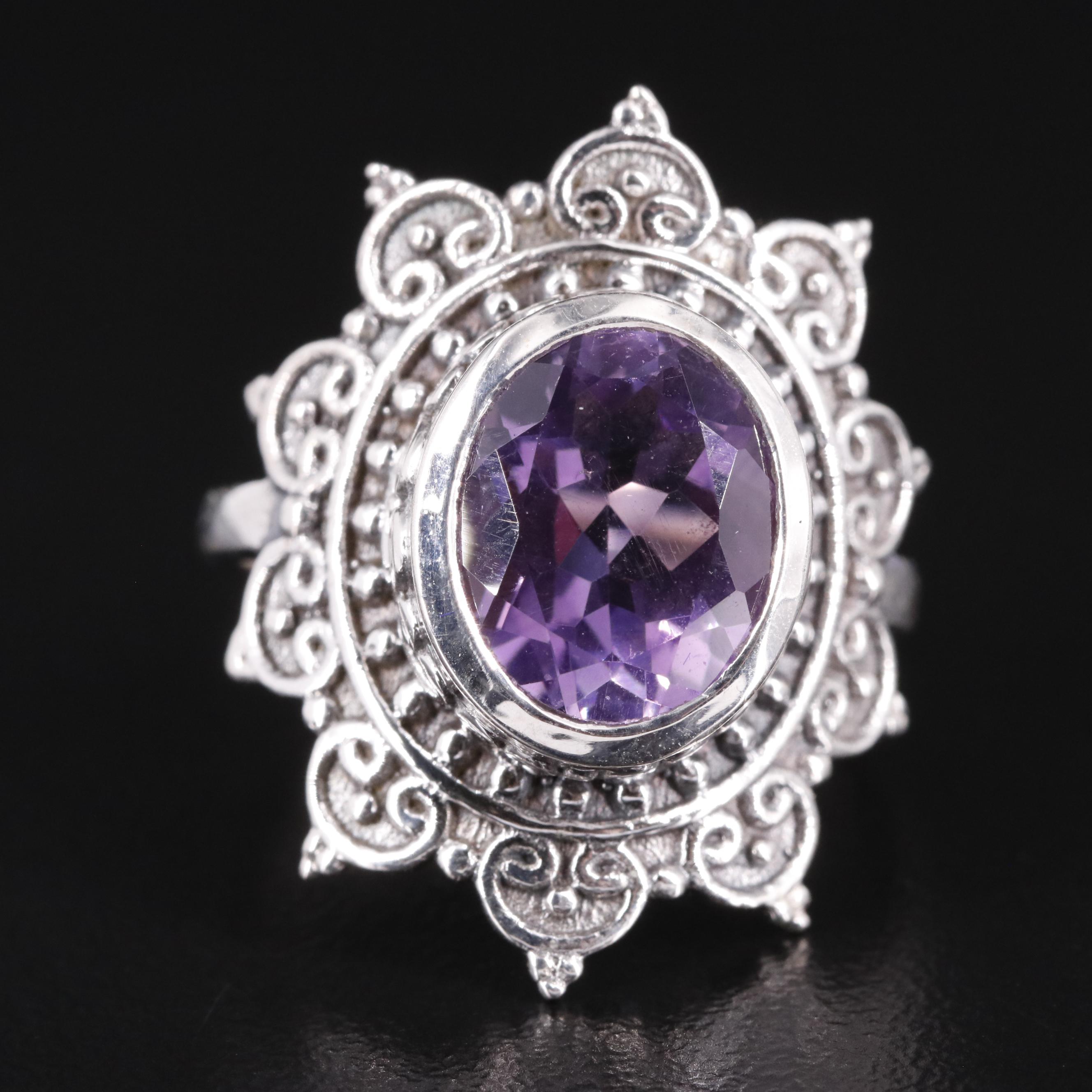 Sterling Amethyst Ring