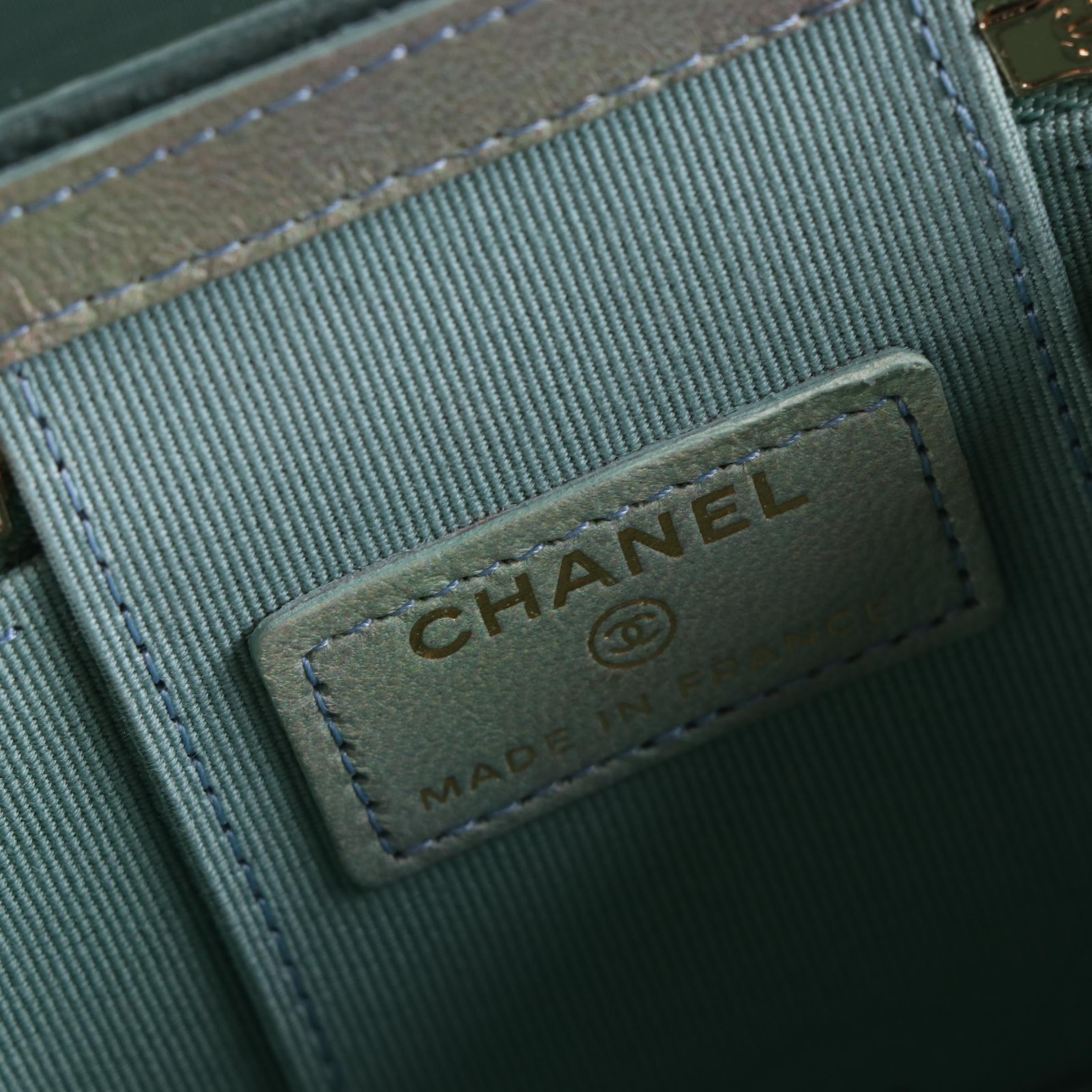 Chanel Mini Vanity Top Handle Bag in Quilted Lambskin Leather