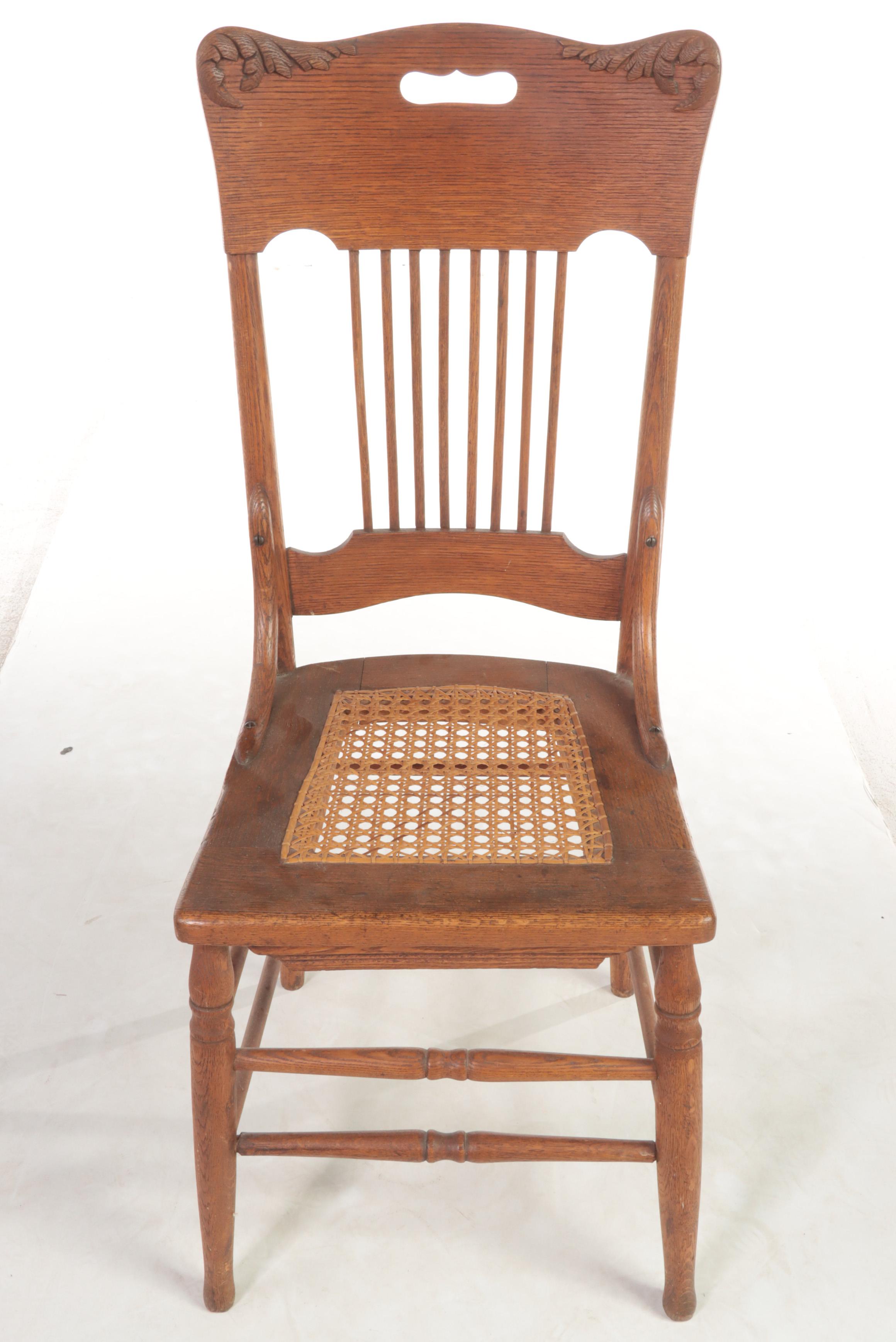 Three American Dining Chairs, Incl. Victorian Walnut and Burl Walnut Example