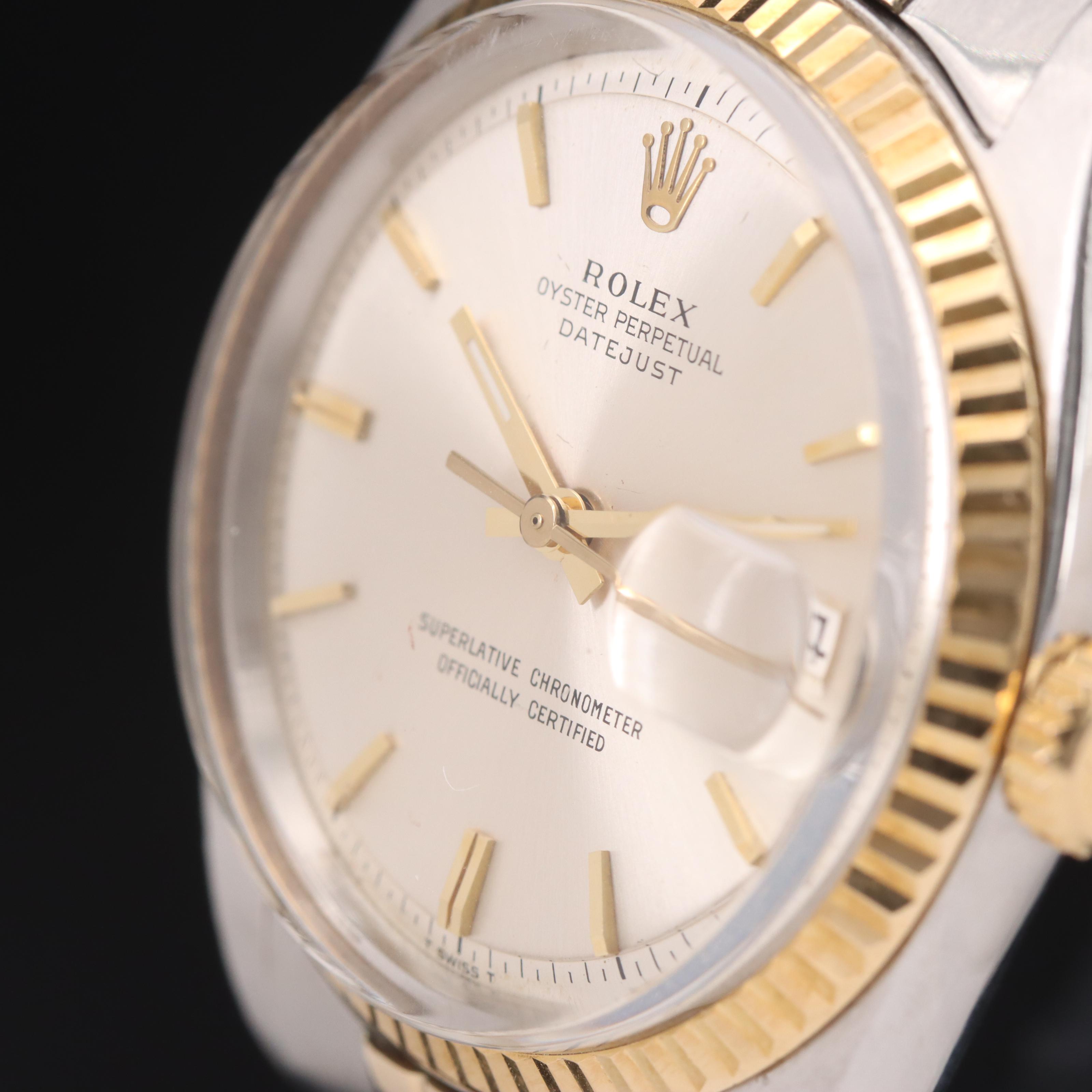 1966 Rolex 14K and Stainless Steel Datejust Watch