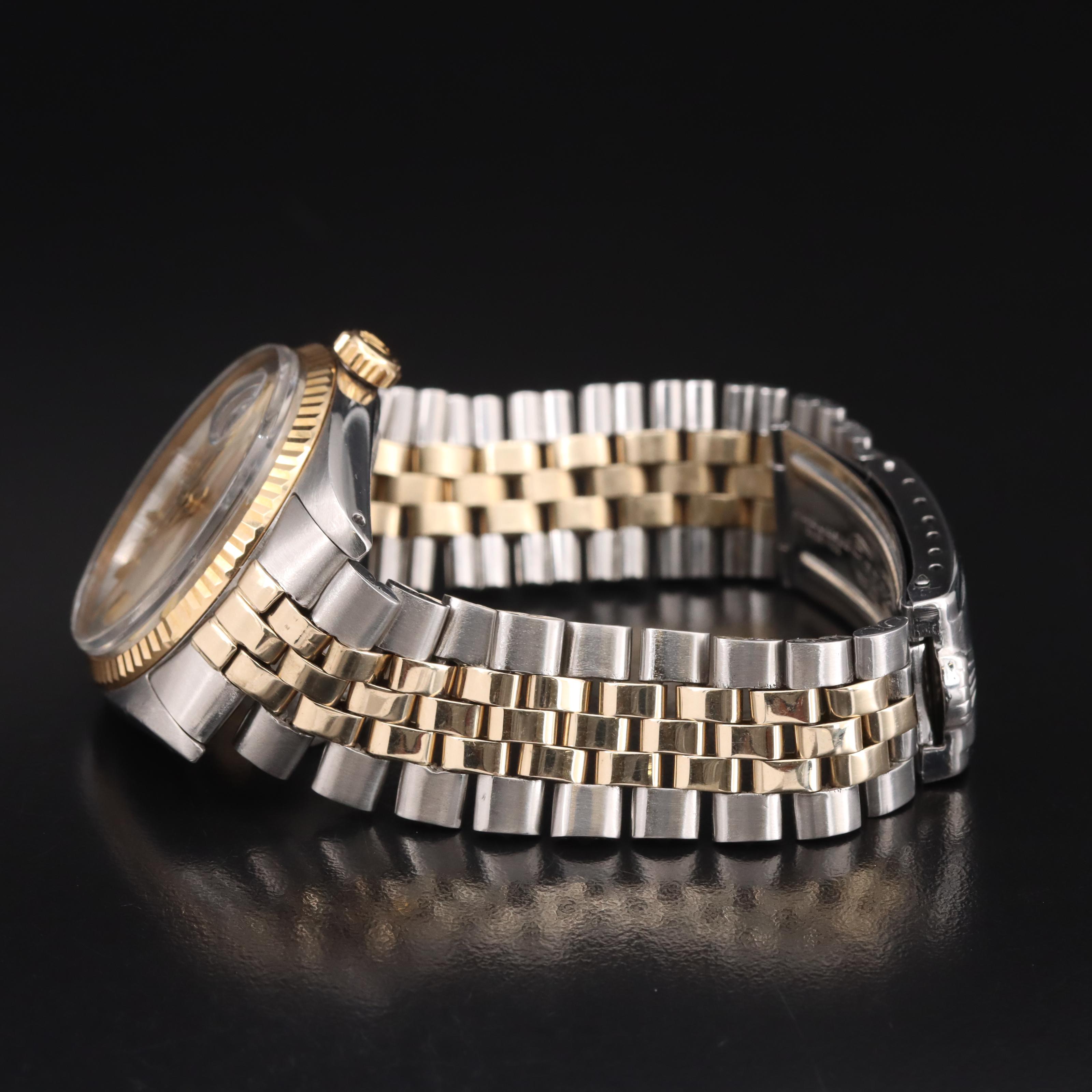 1966 Rolex 14K and Stainless Steel Datejust Watch