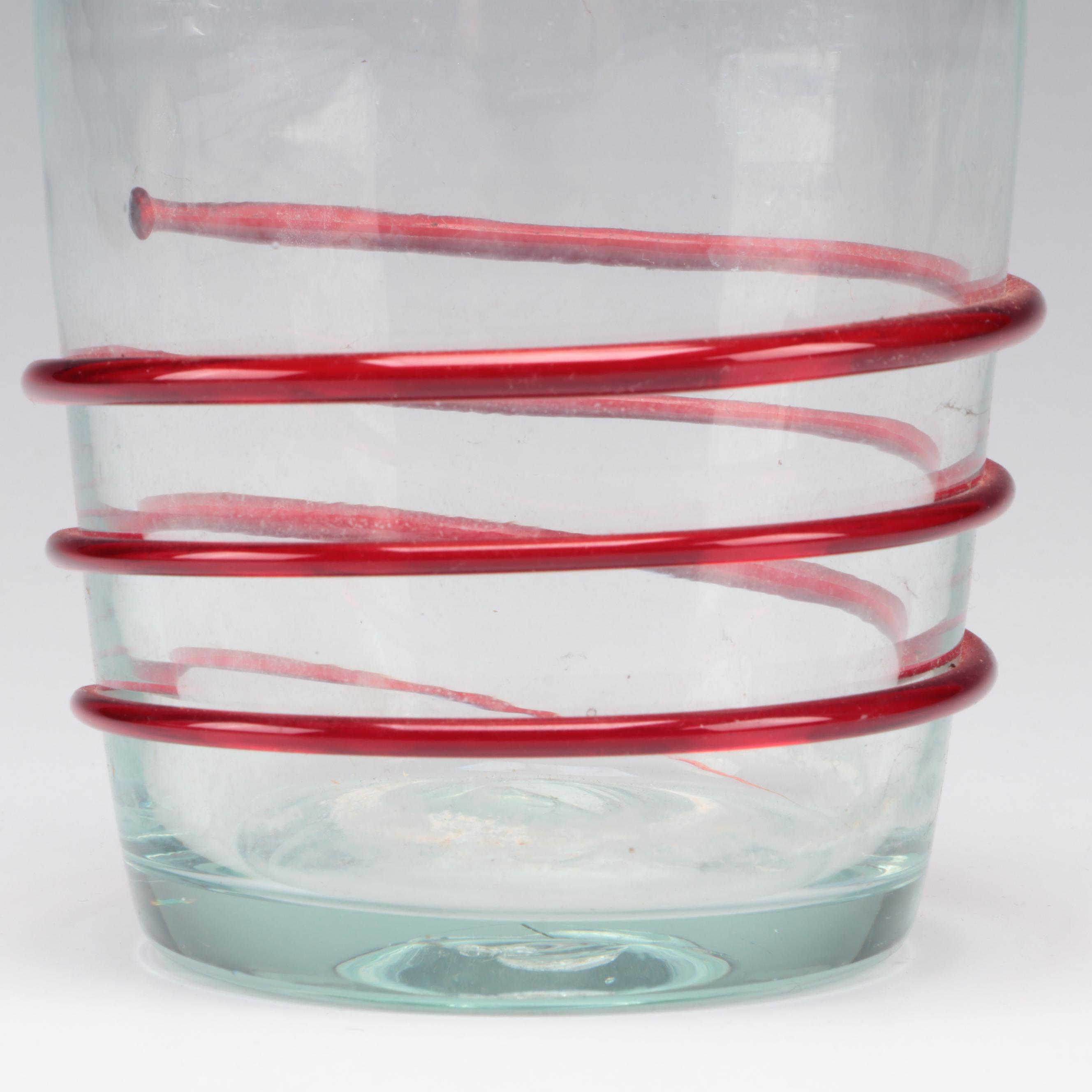 Blown Glass Spiral Decanter