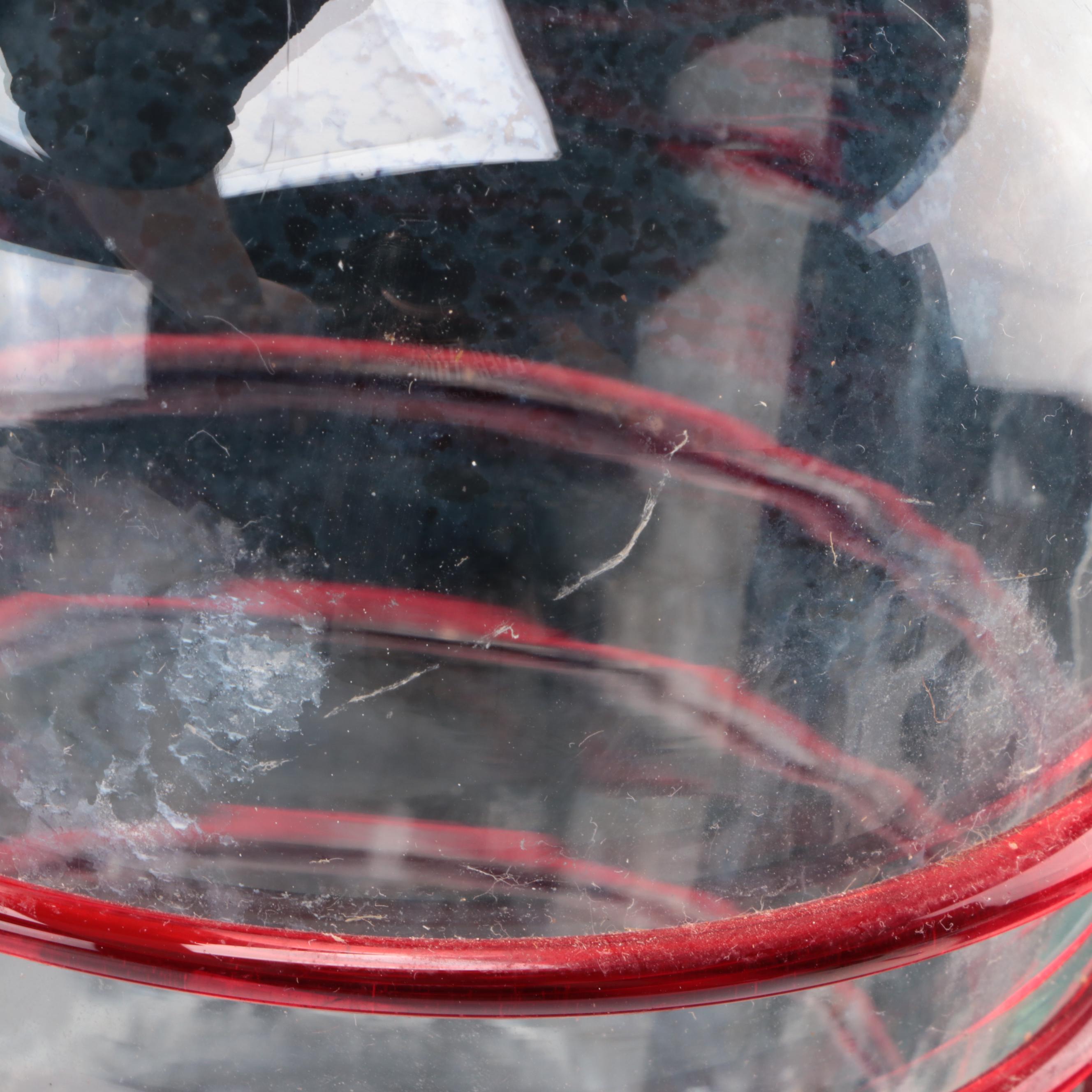 Blown Glass Spiral Decanter