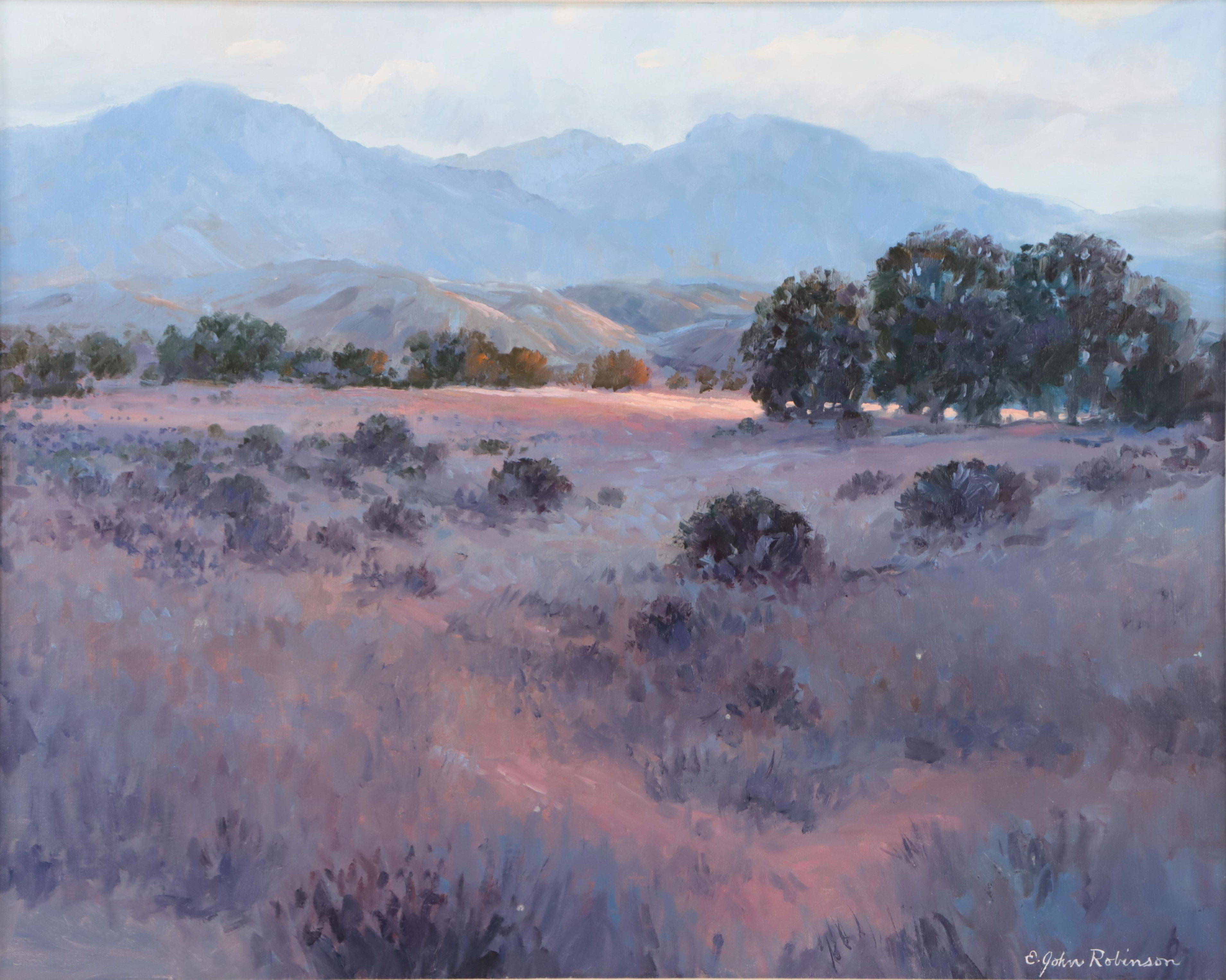E. John Robinson American Western Landscape Oil Painting