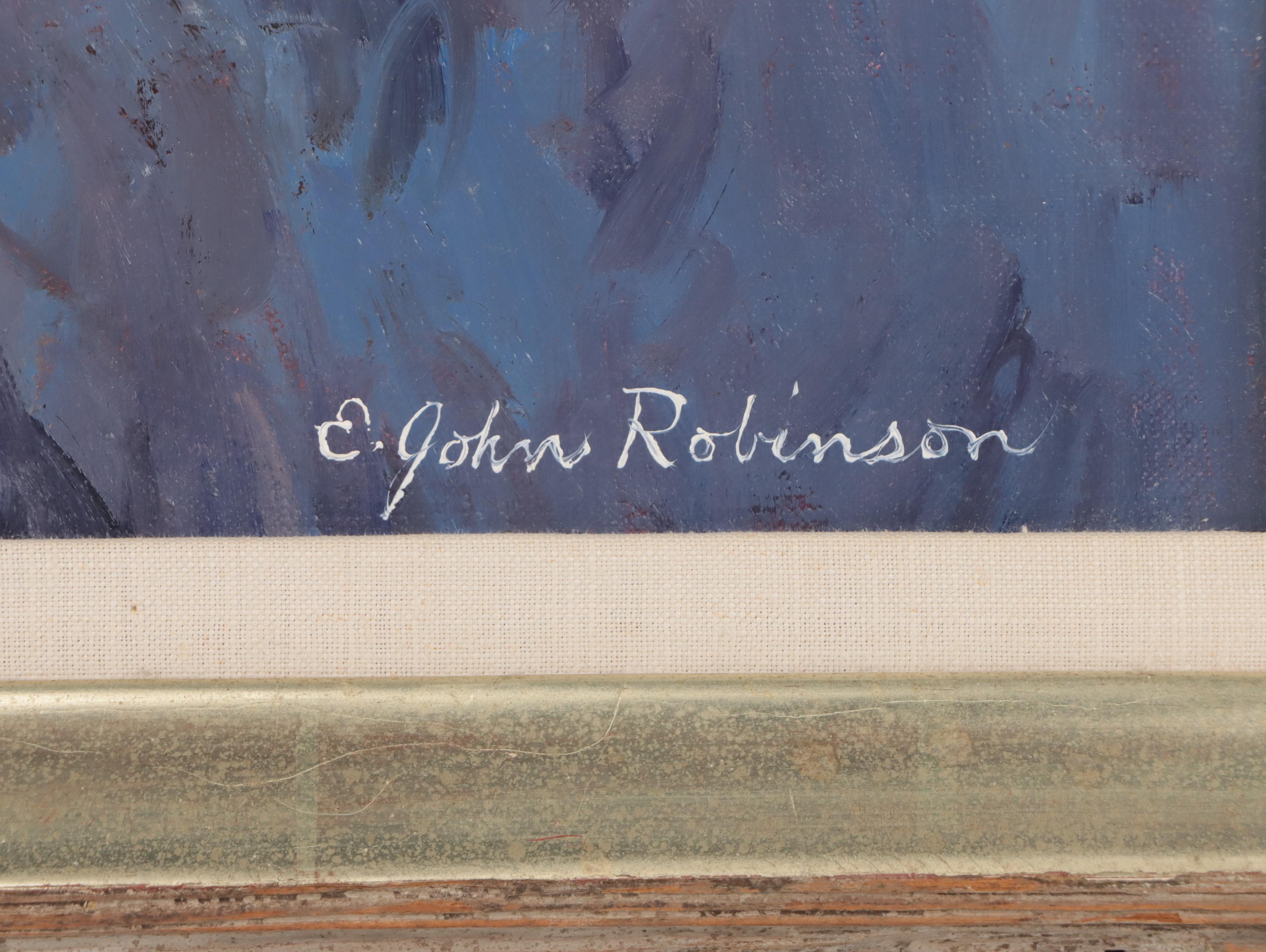 E. John Robinson American Western Landscape Oil Painting