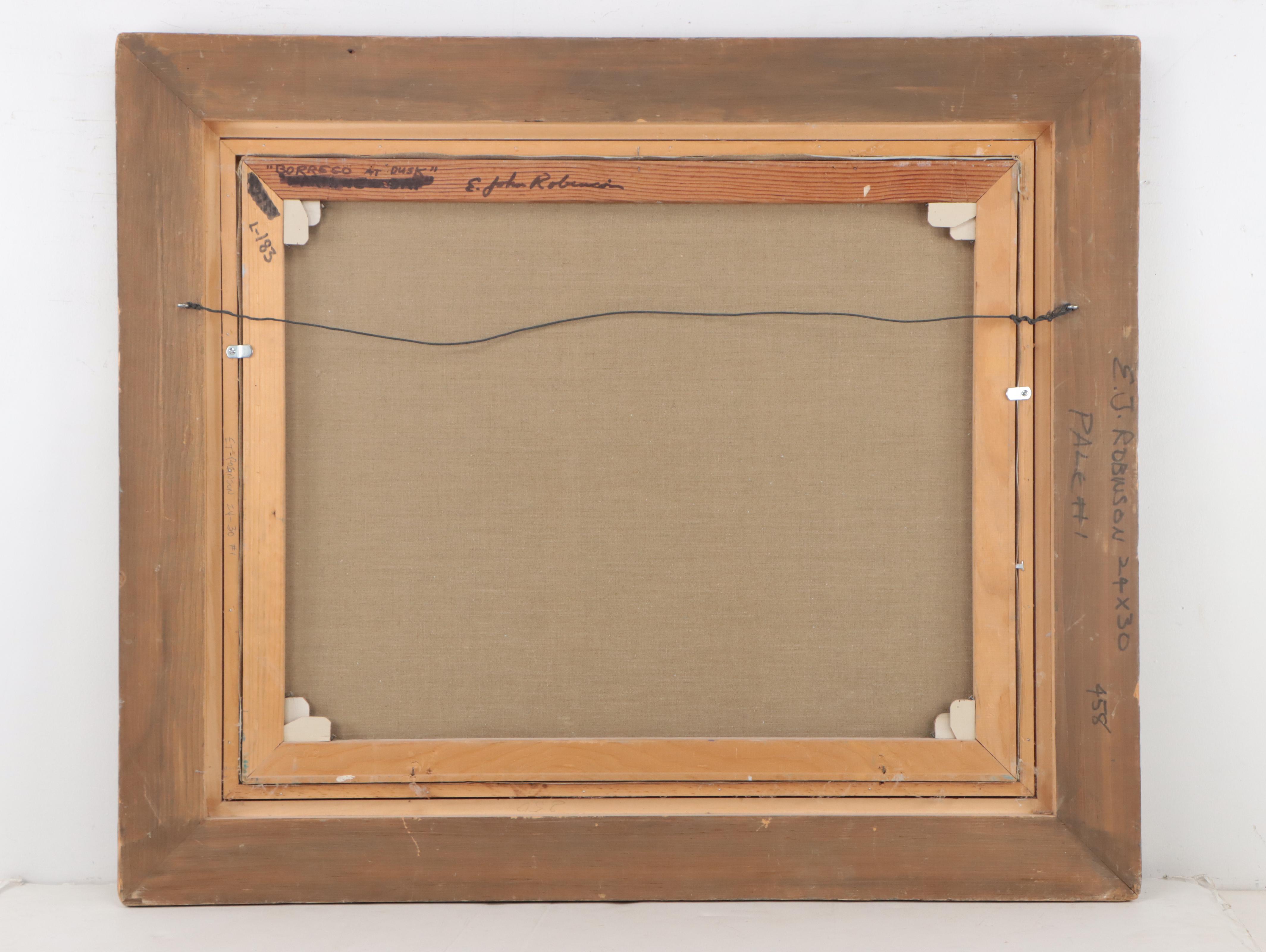 E. John Robinson American Western Landscape Oil Painting