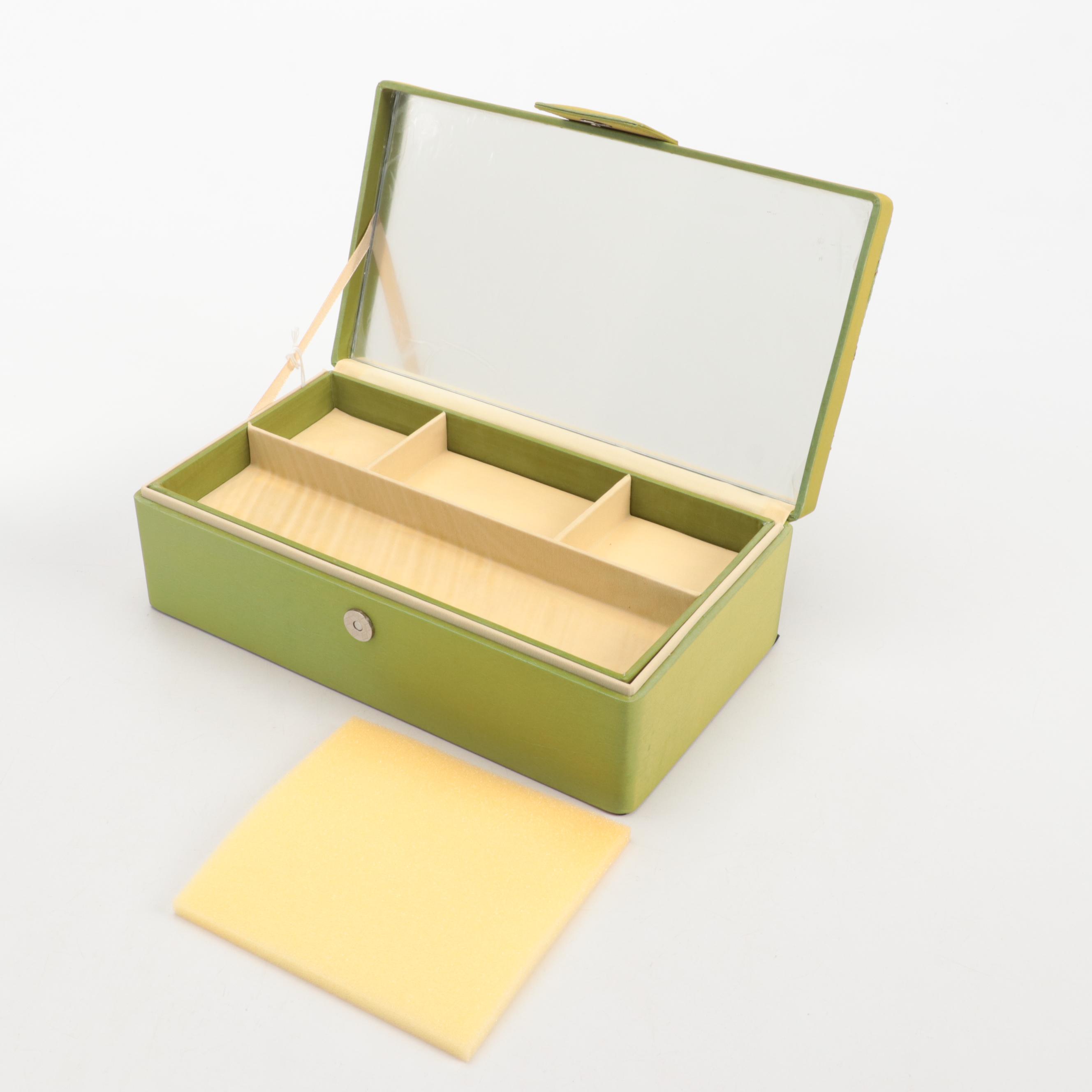 Rowallan Embroidered Fabric Travel Jewelry Boxes