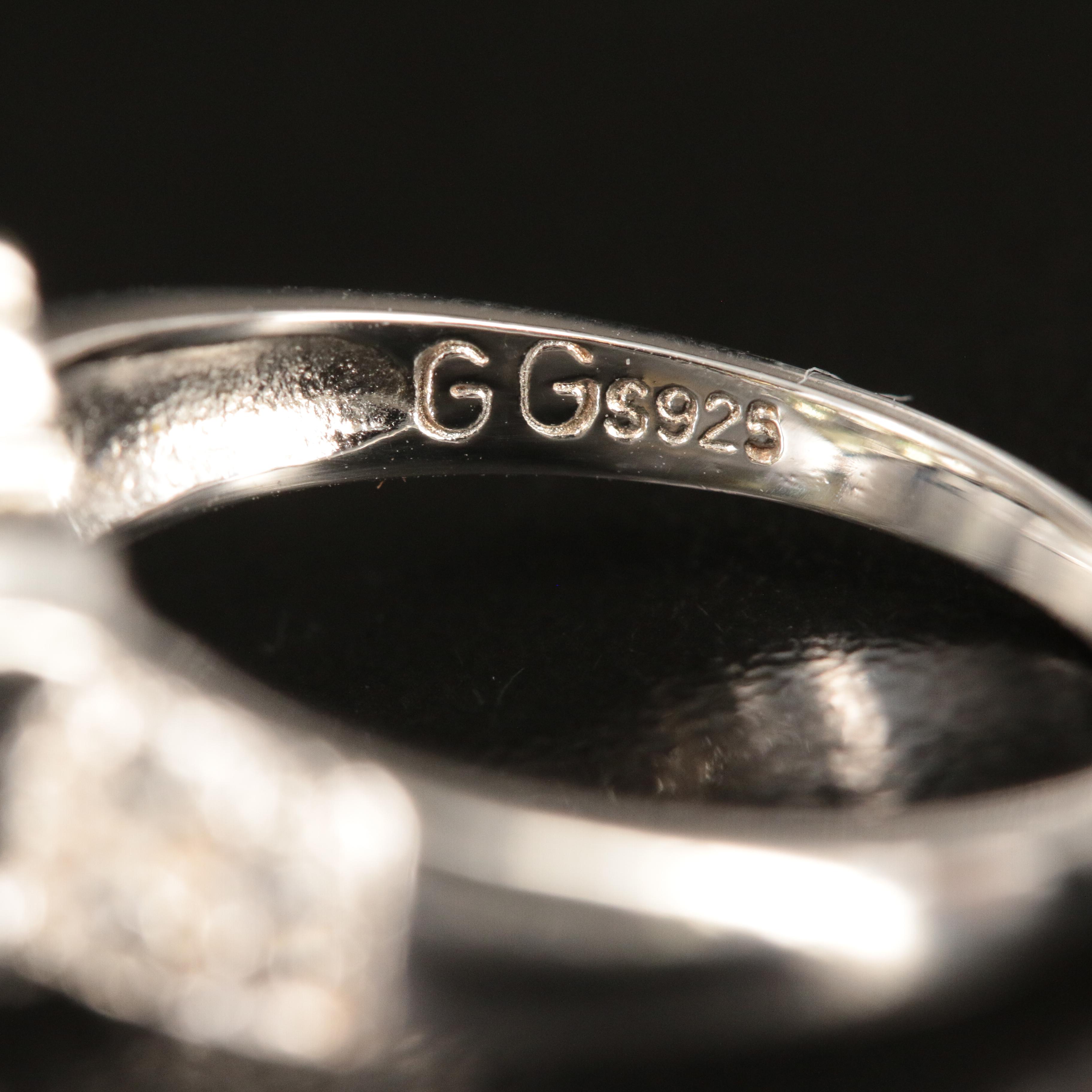 Sterling Peridot and Topaz Ring