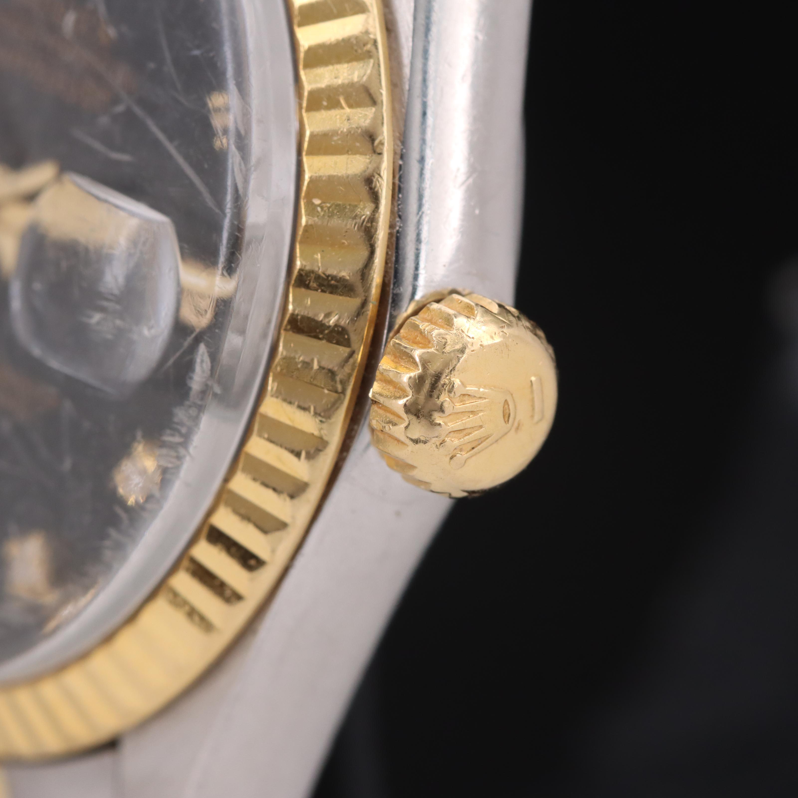 1986 Rolex Oyster Perpetual Factory Diamond Dial Datejust Watch