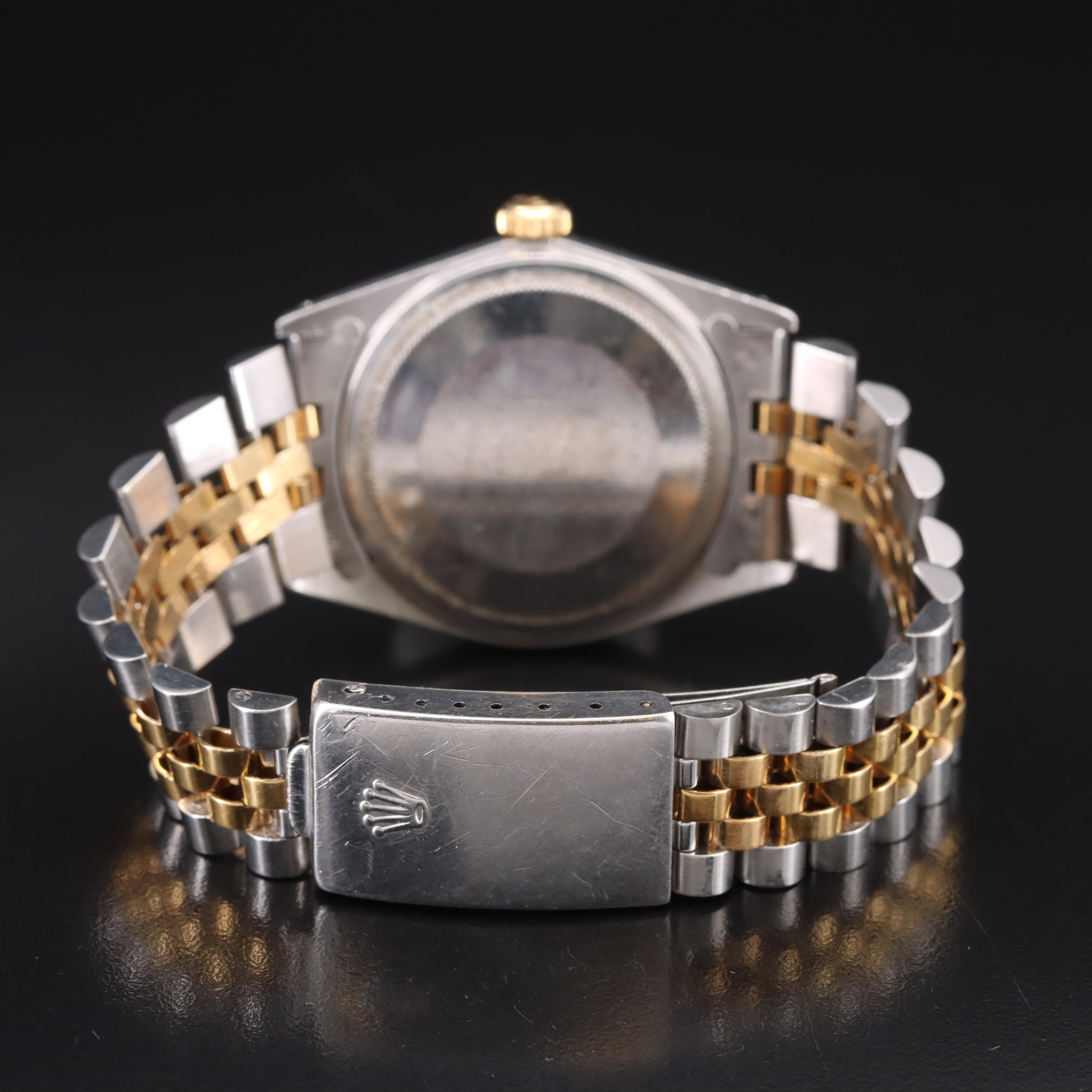 1986 Rolex Oyster Perpetual Factory Diamond Dial Datejust Watch