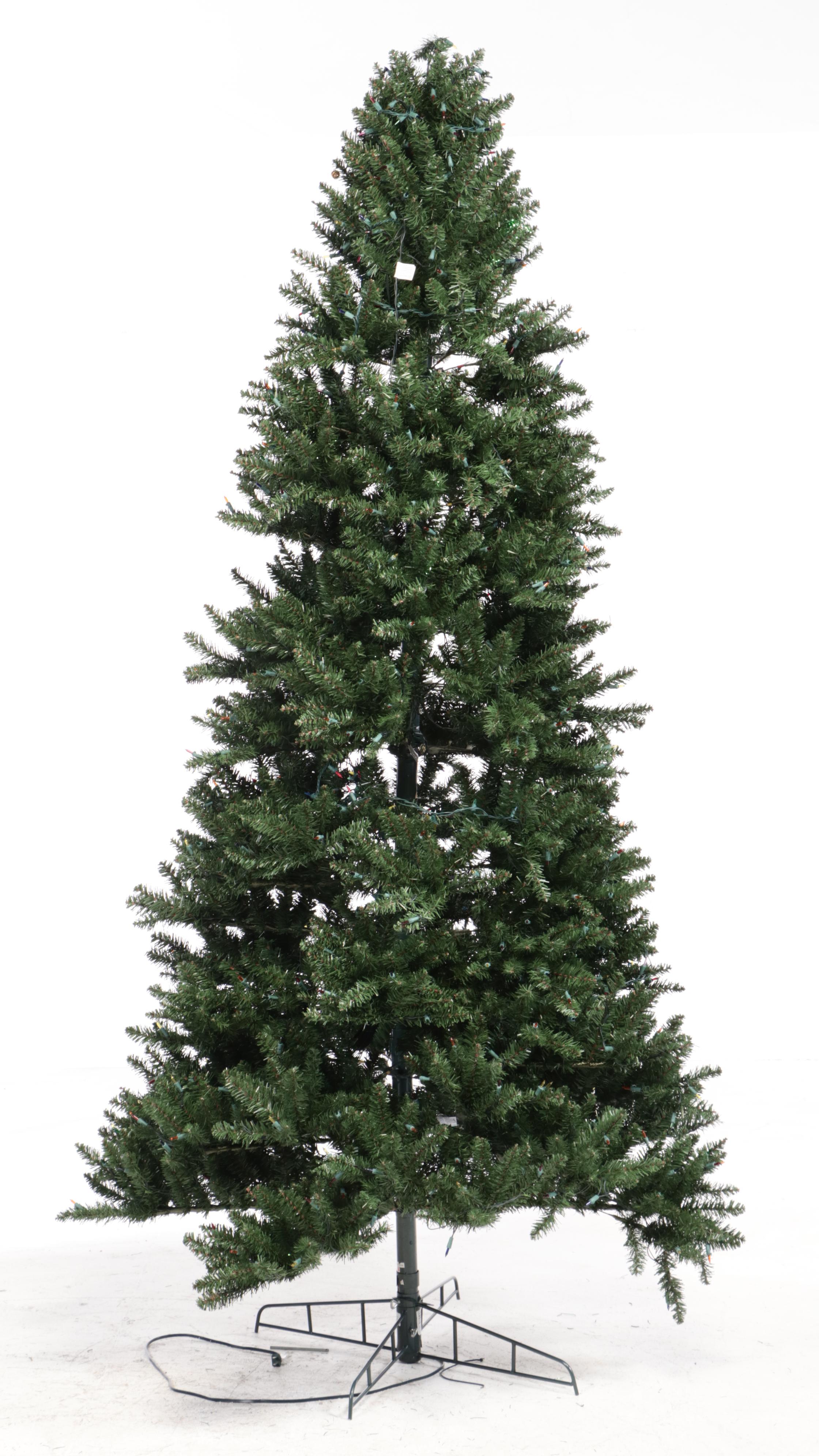 8.5' Pre-Lit Multicolor Conifer Christmas Tree With Stand and Bag