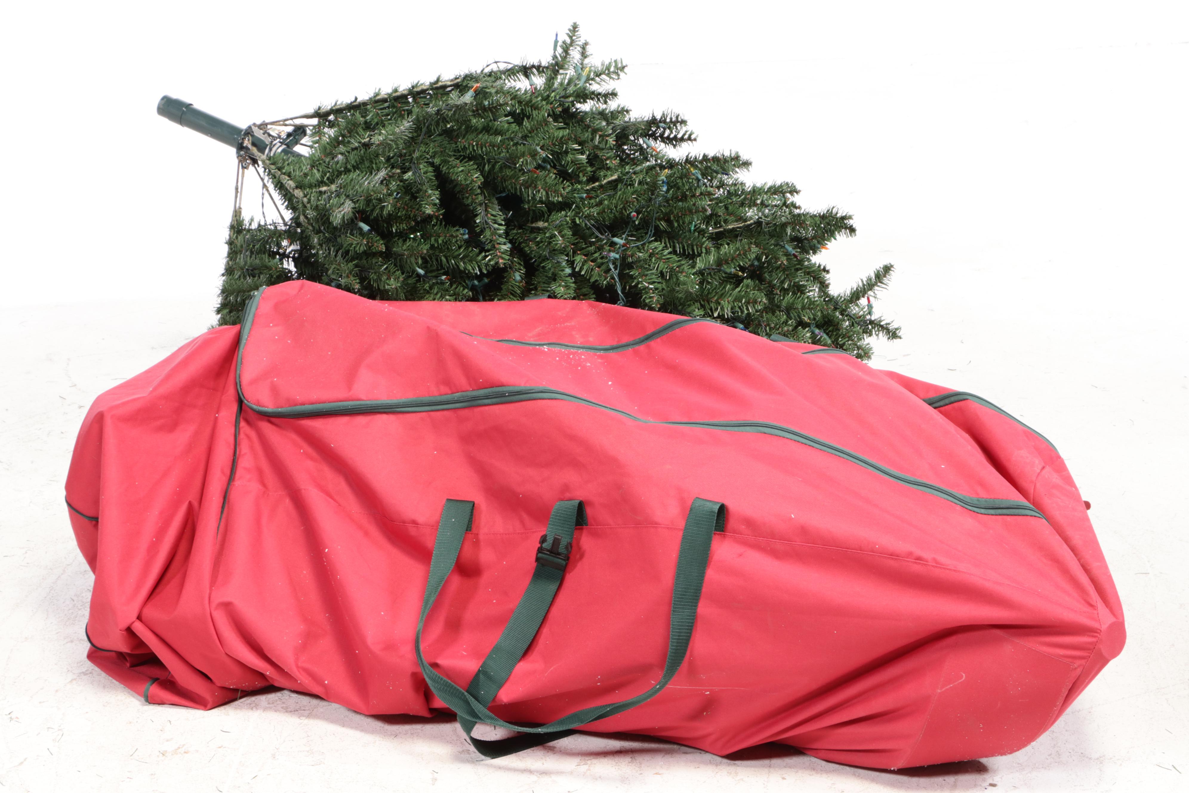 8.5' Pre-Lit Multicolor Conifer Christmas Tree With Stand and Bag