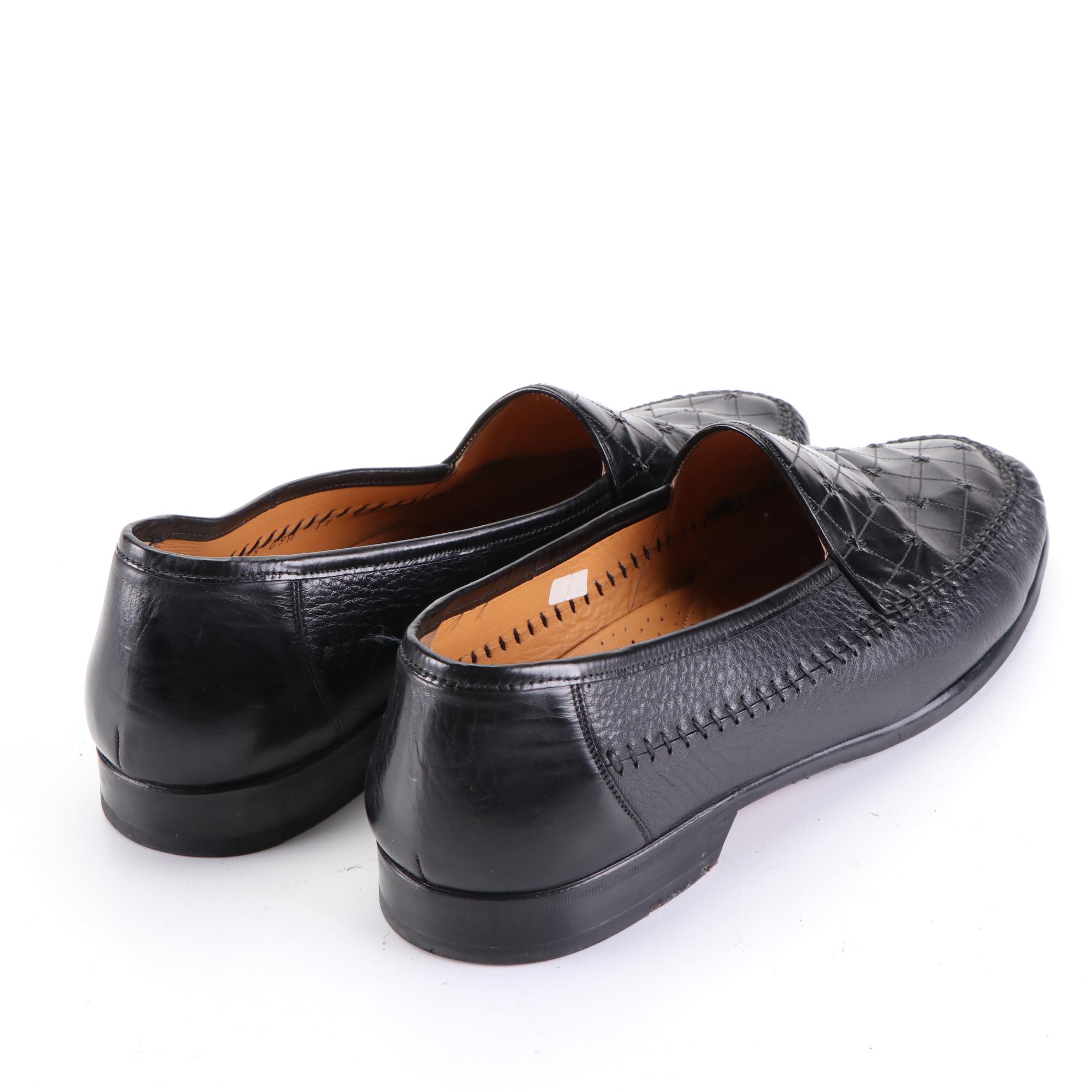Men's Mezlan Elda Loafers in Lizard Skin with Leather and Ostrich Skin Loafers