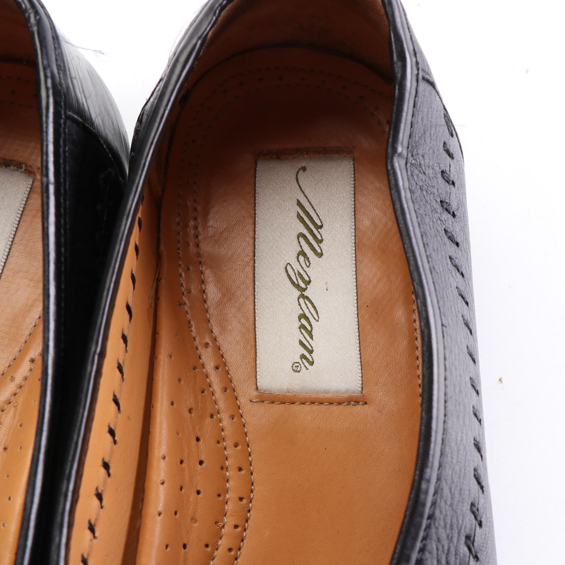 Men's Mezlan Elda Loafers in Lizard Skin with Leather and Ostrich Skin Loafers