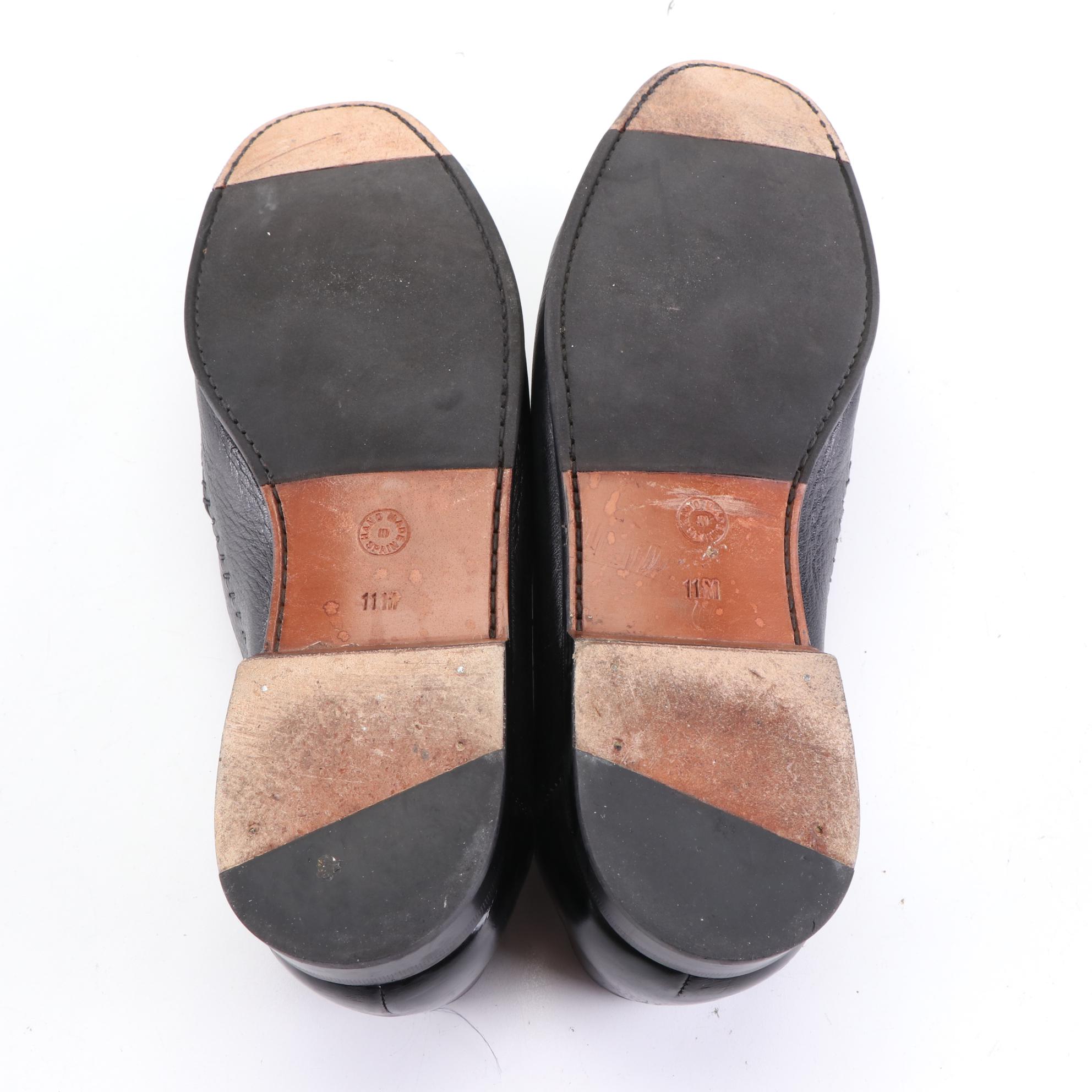 Men's Mezlan Elda Loafers in Lizard Skin with Leather and Ostrich Skin Loafers