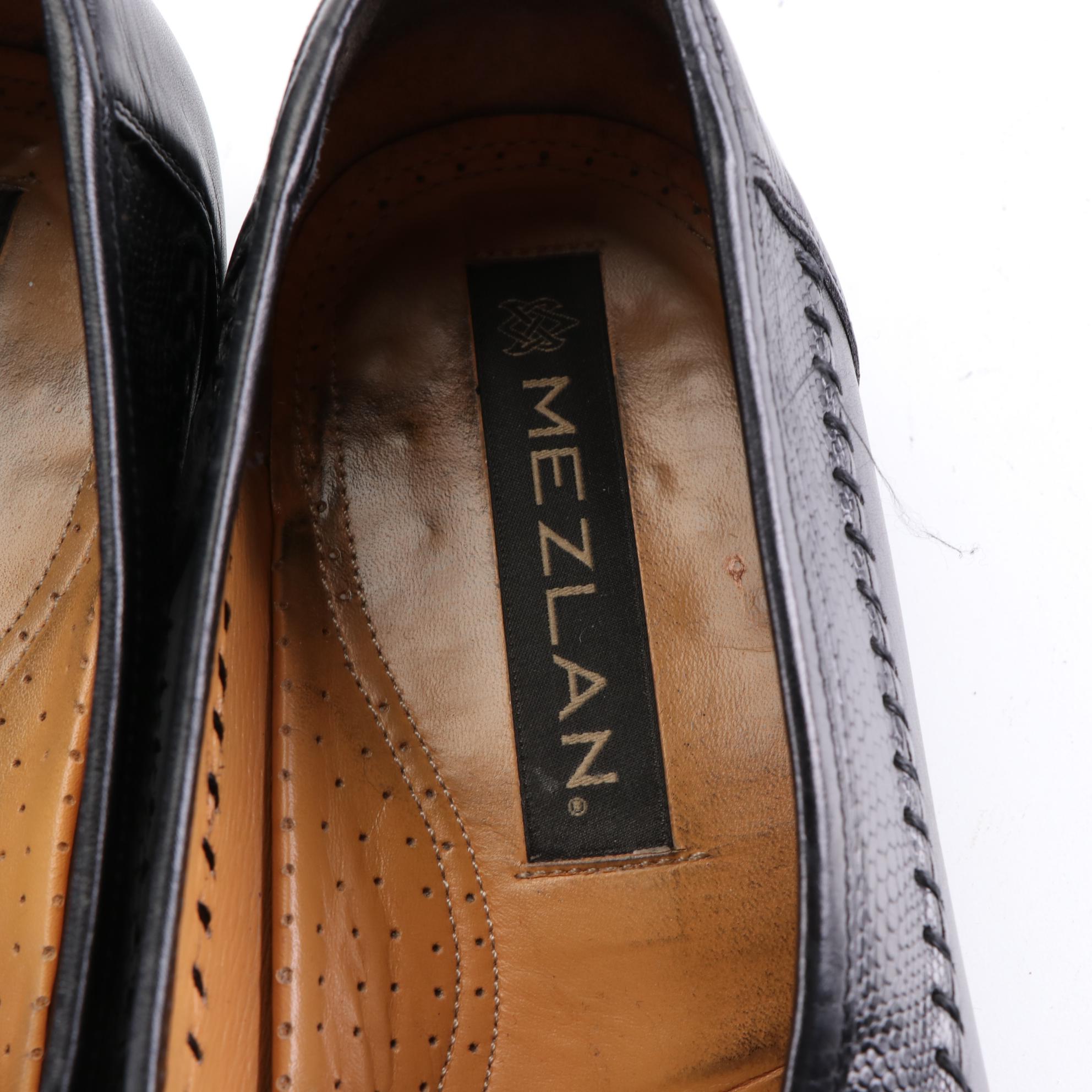Men's Mezlan Elda Loafers in Lizard Skin with Leather and Ostrich Skin Loafers