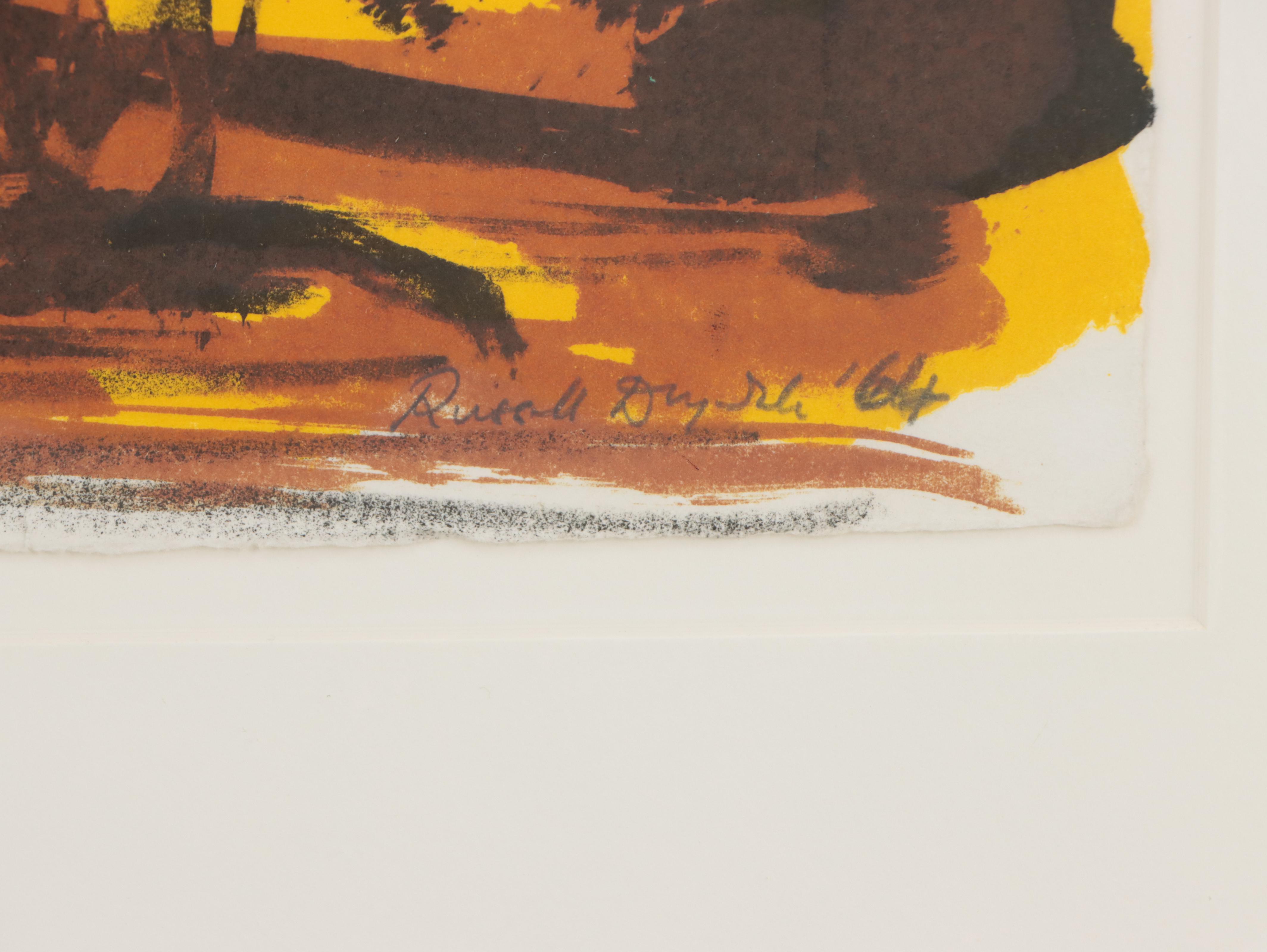 Russell Drysdale Color Lithograph "Kimberley Landscape," 1964